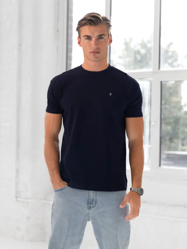 Conrad Relaxed Anchor T-Shirt - Bright Navy made by Blakely