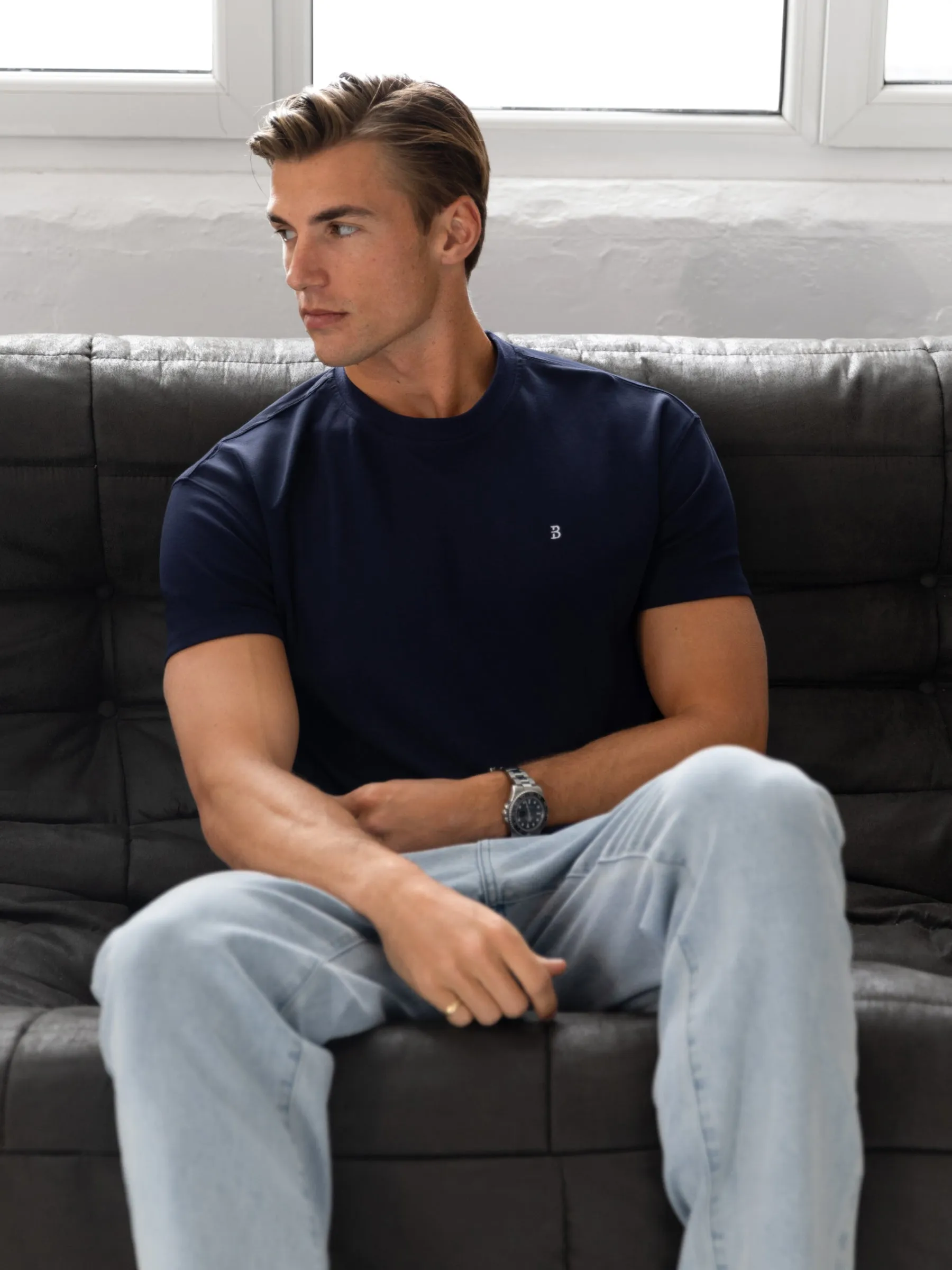 Conrad Relaxed Anchor T-Shirt - Bright Navy sold by Blakely product image thumbnail 2