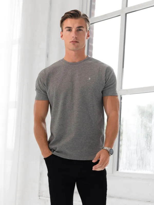 Conrad Relaxed Anchor T-Shirt - Marl Grey made by Blakely