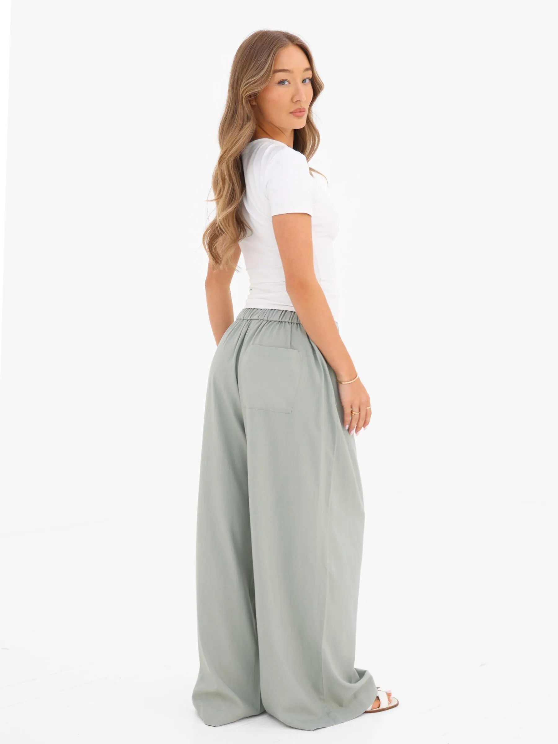 Alessia Linen Trousers - Soft Sage sold by Blakely product image thumbnail 5