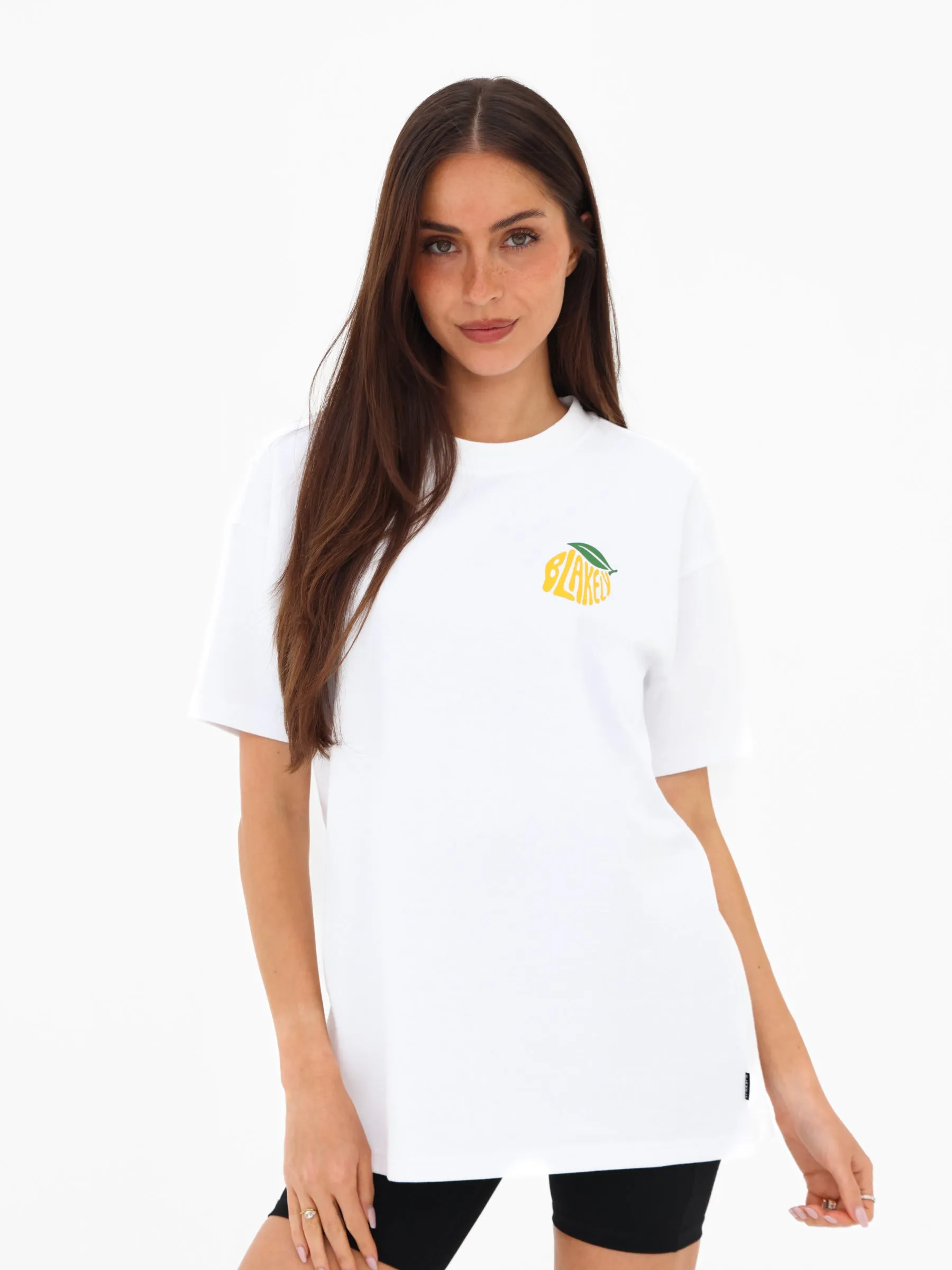Lemon Bubble Print Oversized T-Shirt - White sold by Blakely product image thumbnail 4