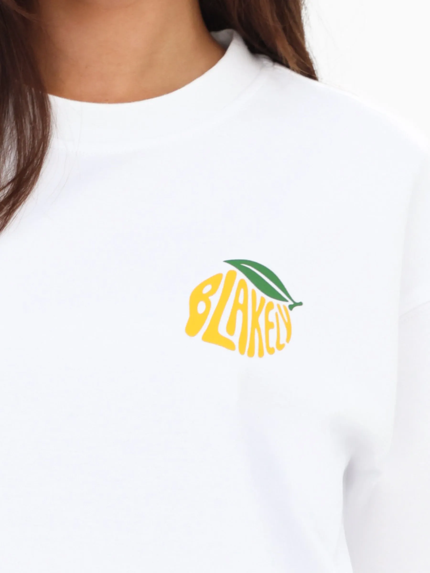 Lemon Bubble Print Oversized T-Shirt - White sold by Blakely product image thumbnail 3