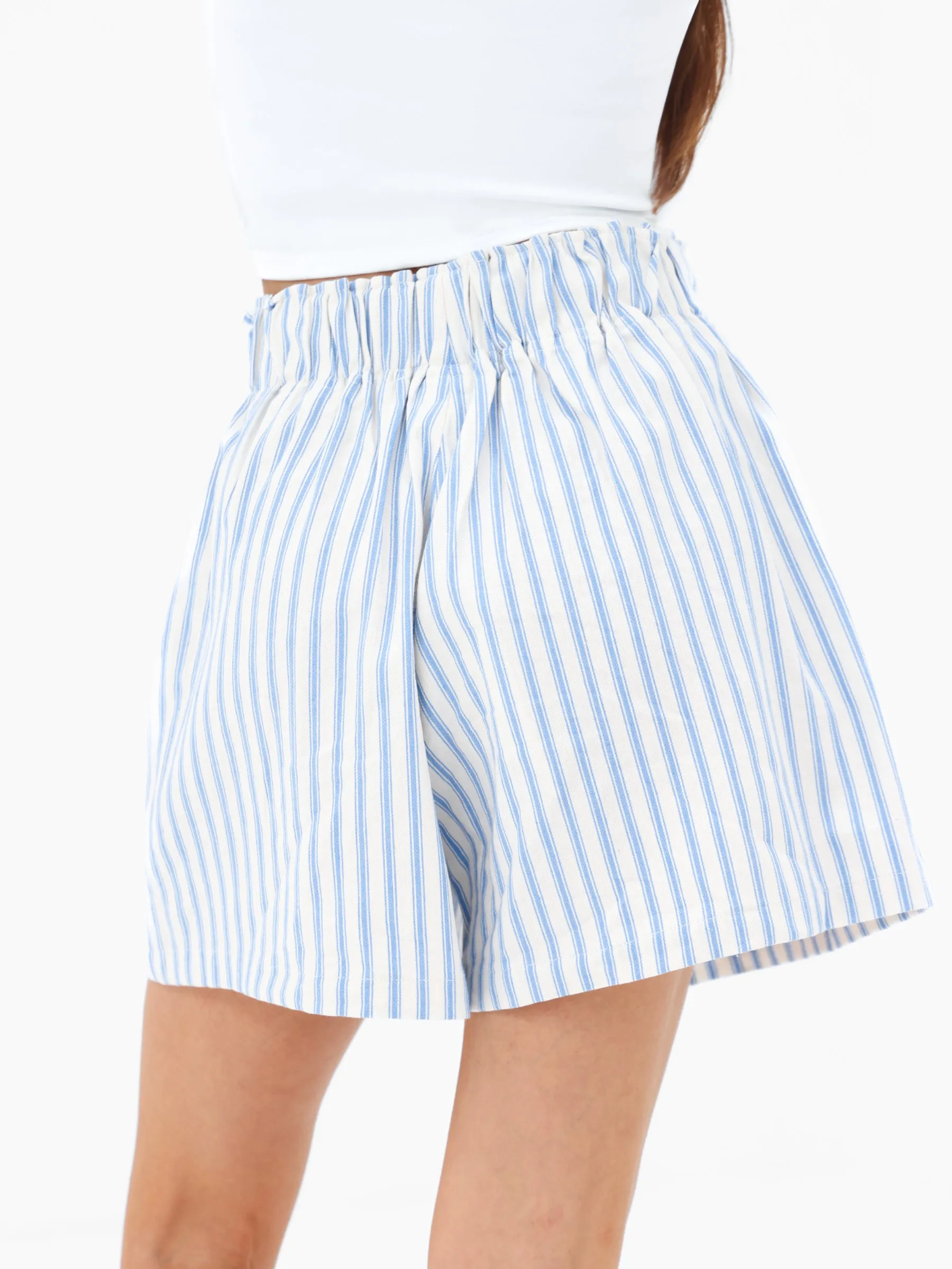 Lou Stripe Shorts - Mid Blue sold by Blakely product image thumbnail 2
