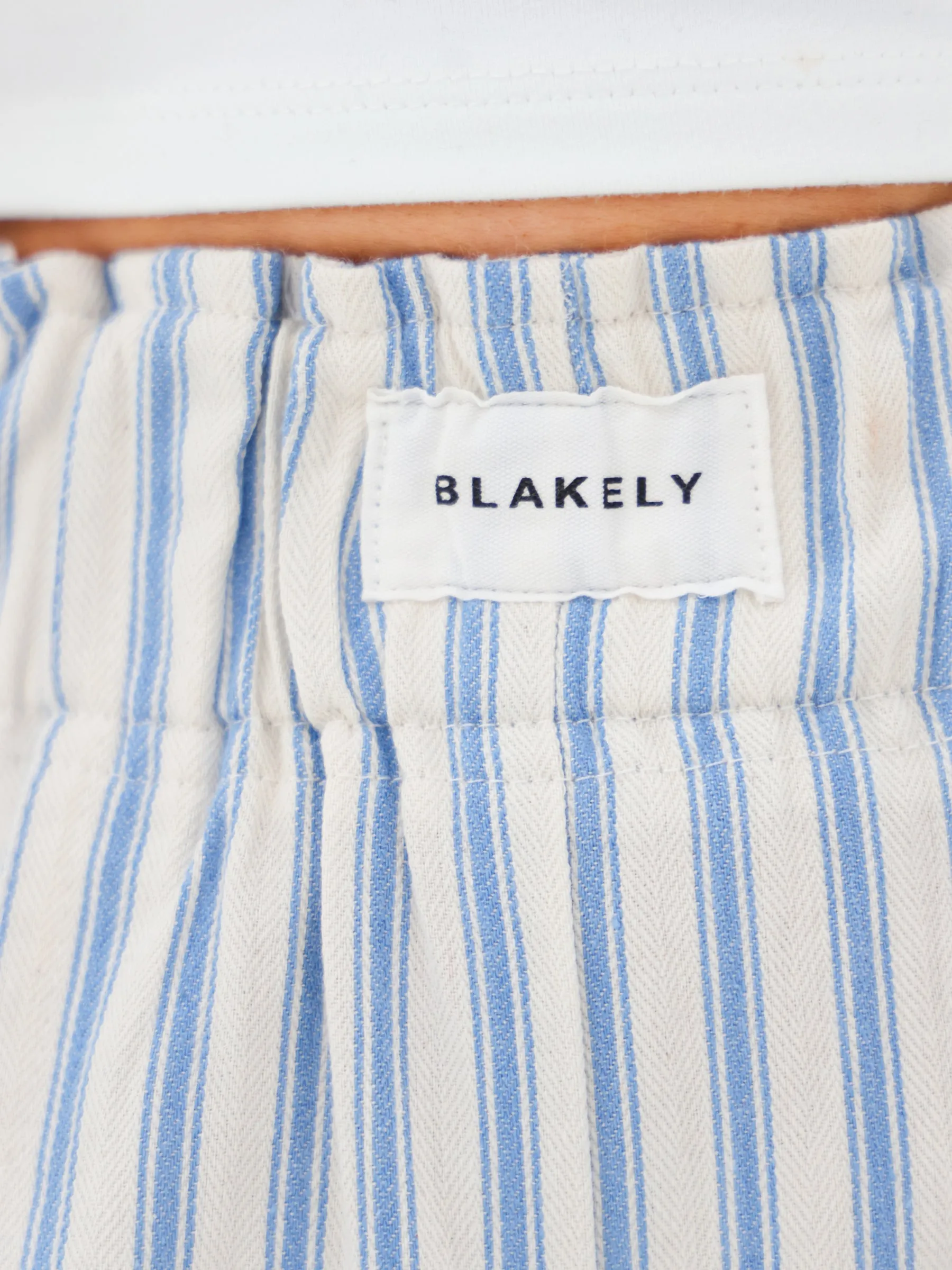 Lou Stripe Shorts - Mid Blue sold by Blakely product image thumbnail 5