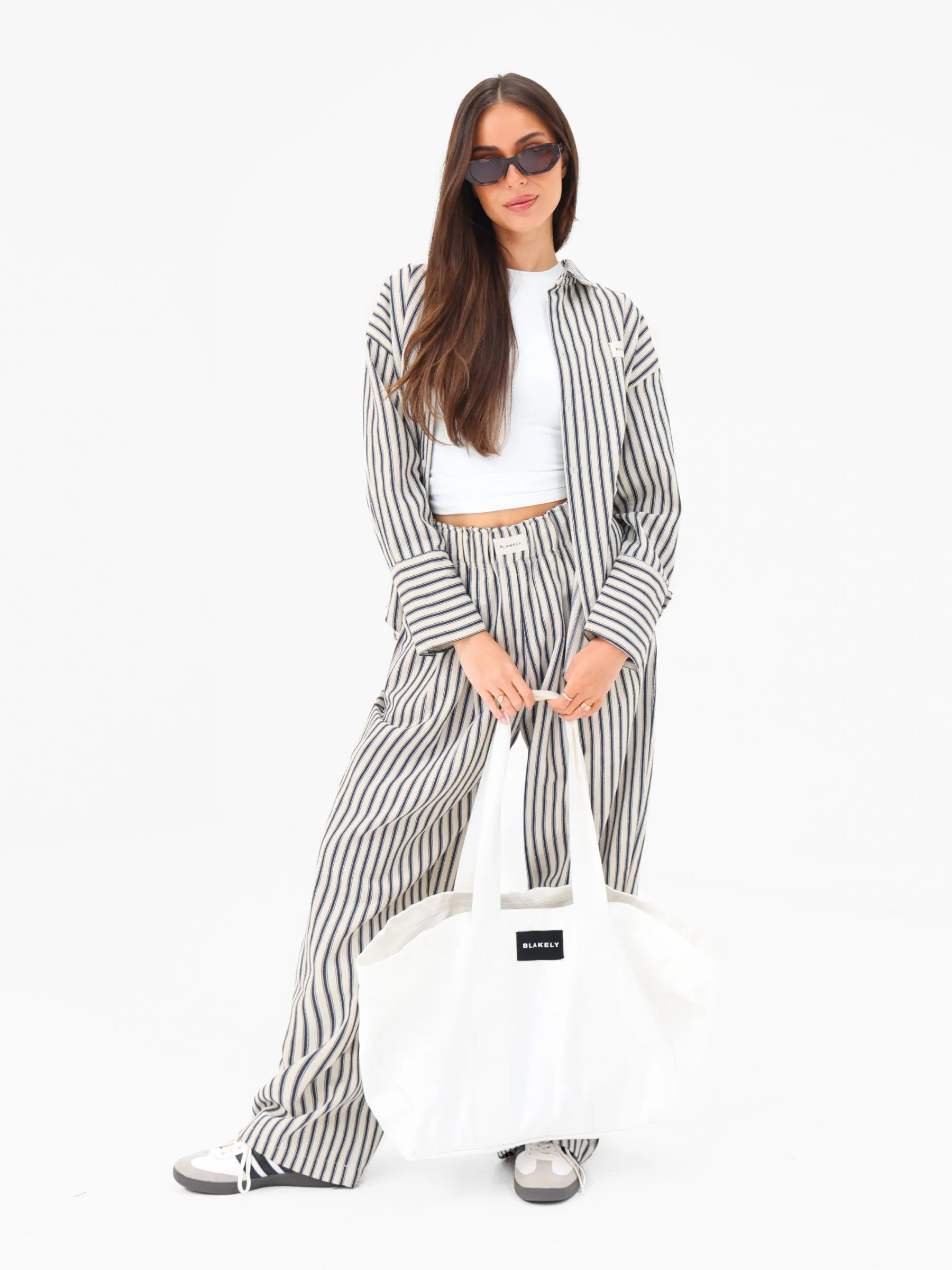 Lou Stripe Trousers - Dark Navy sold by Blakely product image thumbnail 5