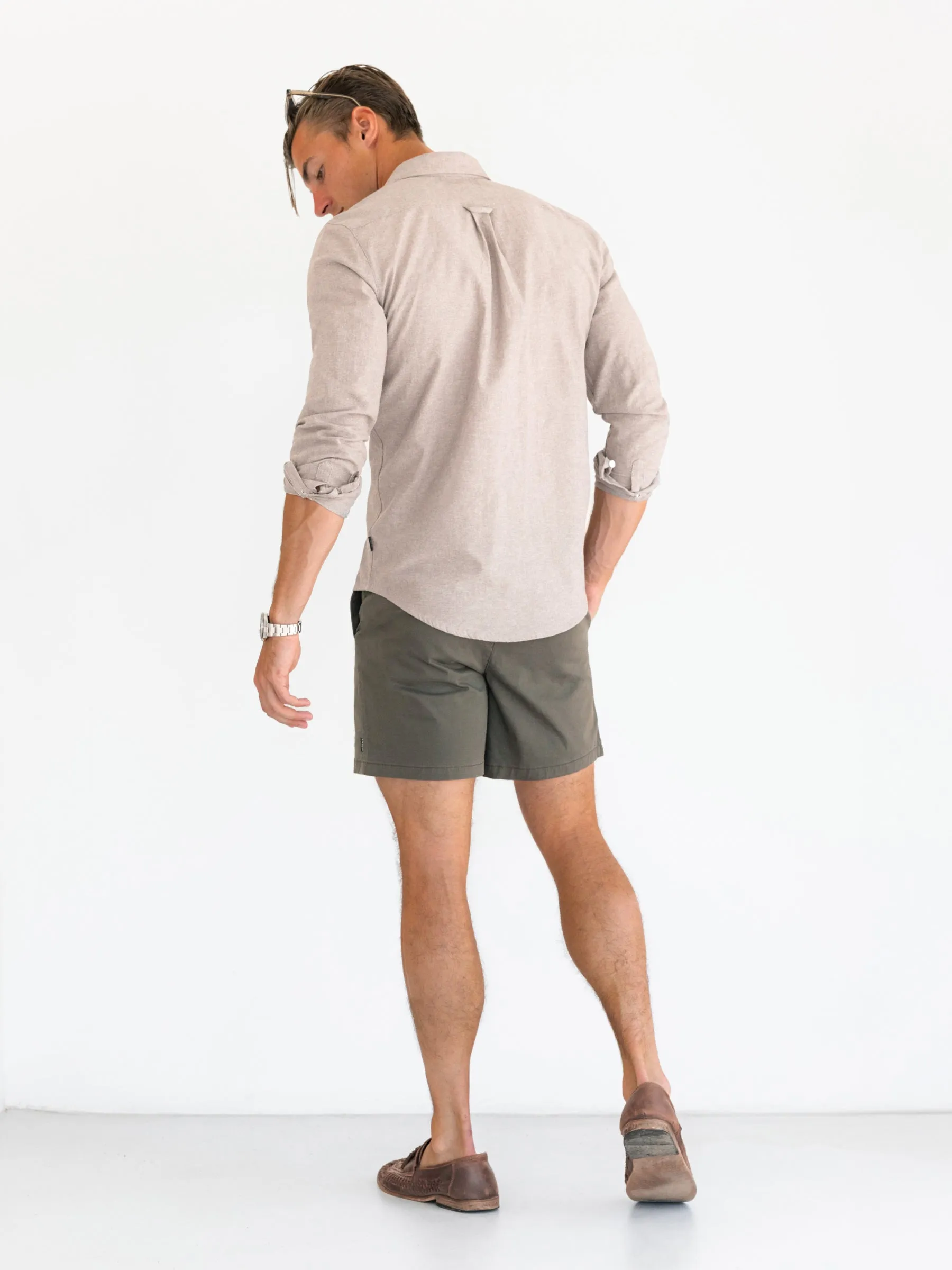 Rowan Long Sleeve Cotton Shirt - Sand sold by Blakely product image thumbnail 3