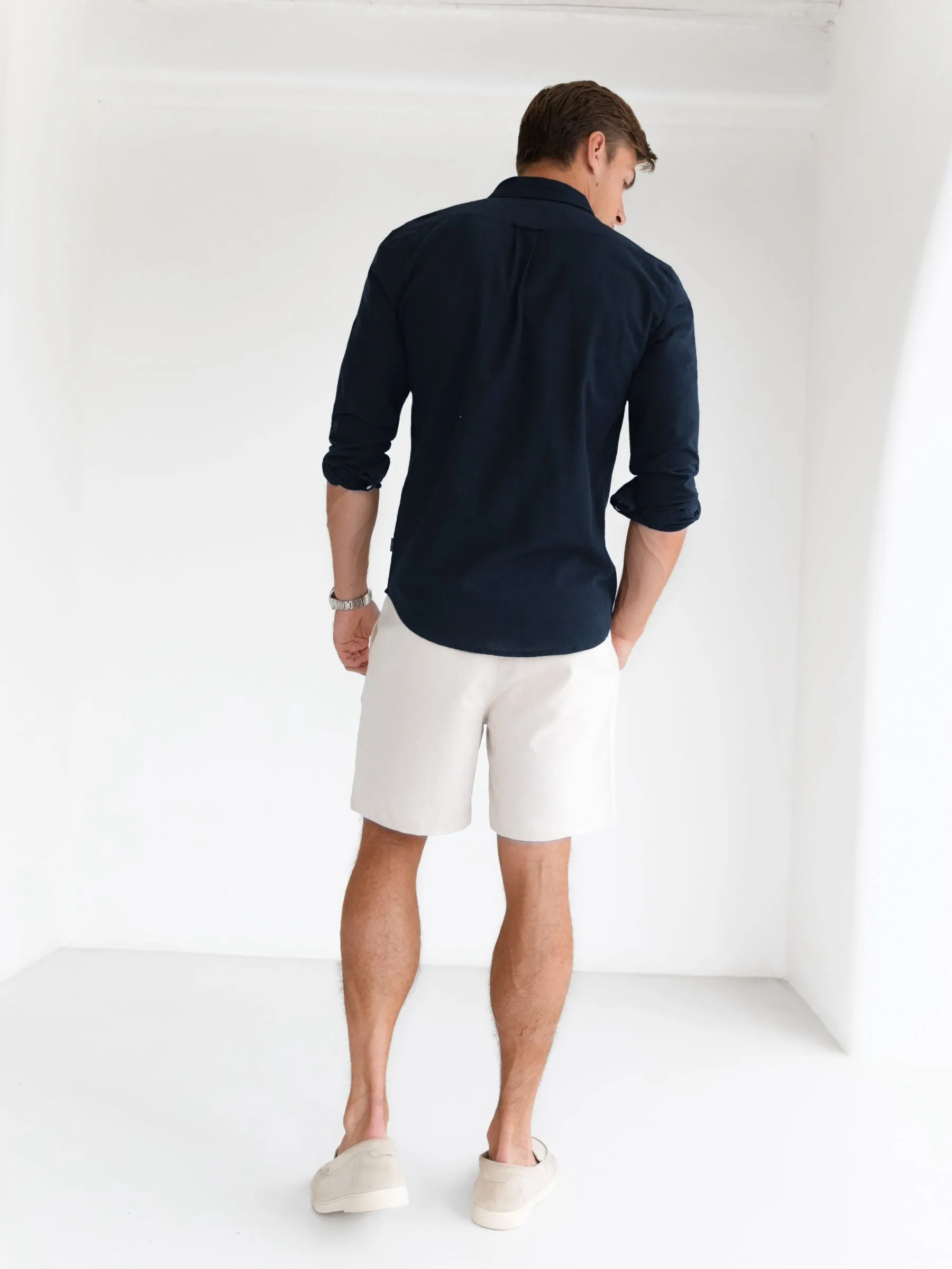 Rowan Long Sleeve Cotton Shirt - Dark Navy sold by Blakely product image thumbnail 4