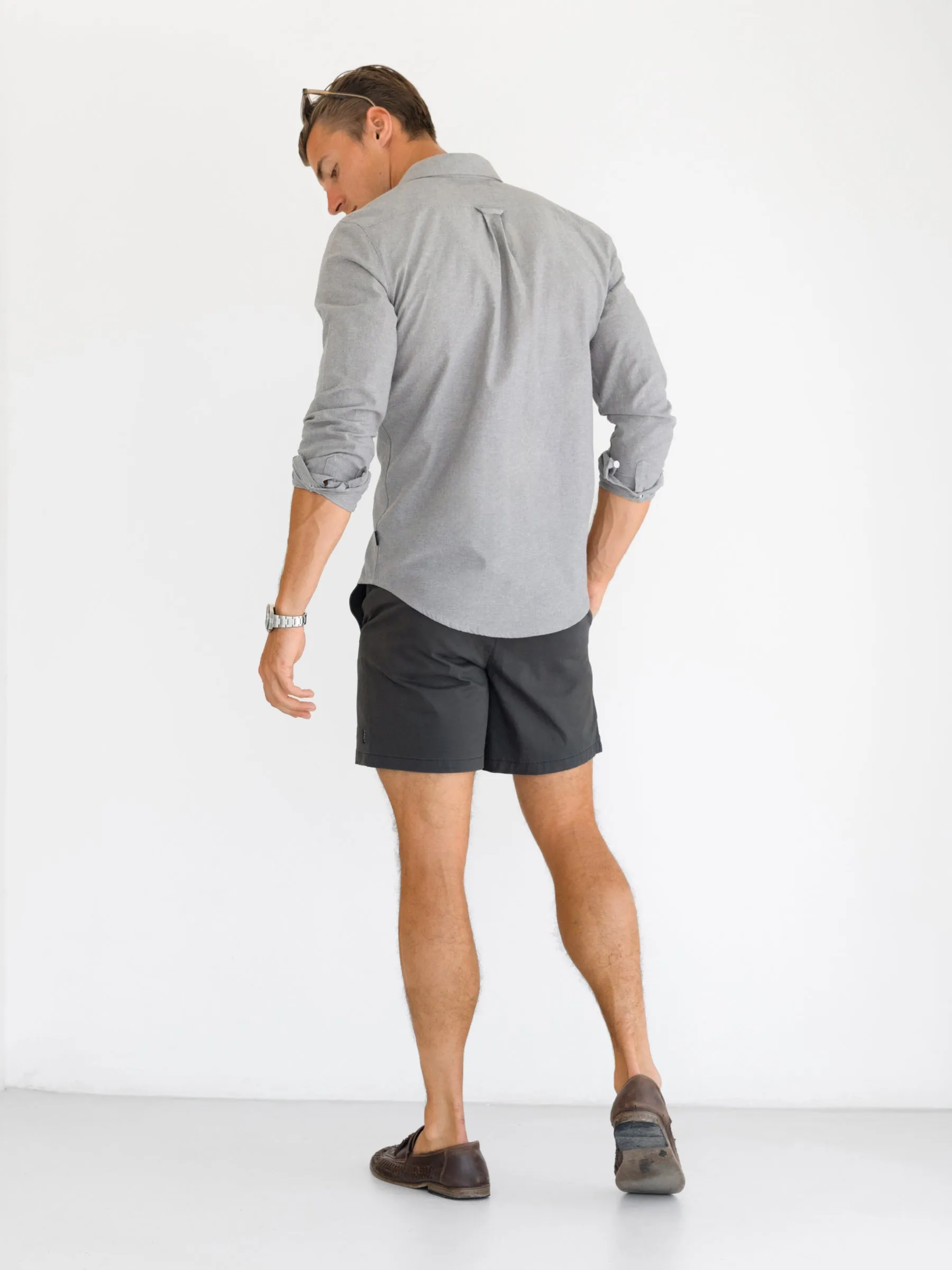 Rowan Long Sleeve Cotton Shirt - Grey sold by Blakely product image thumbnail 3