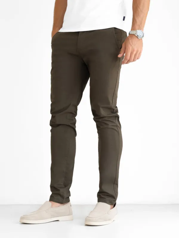 Stretch Chinos - Khaki made by Blakely