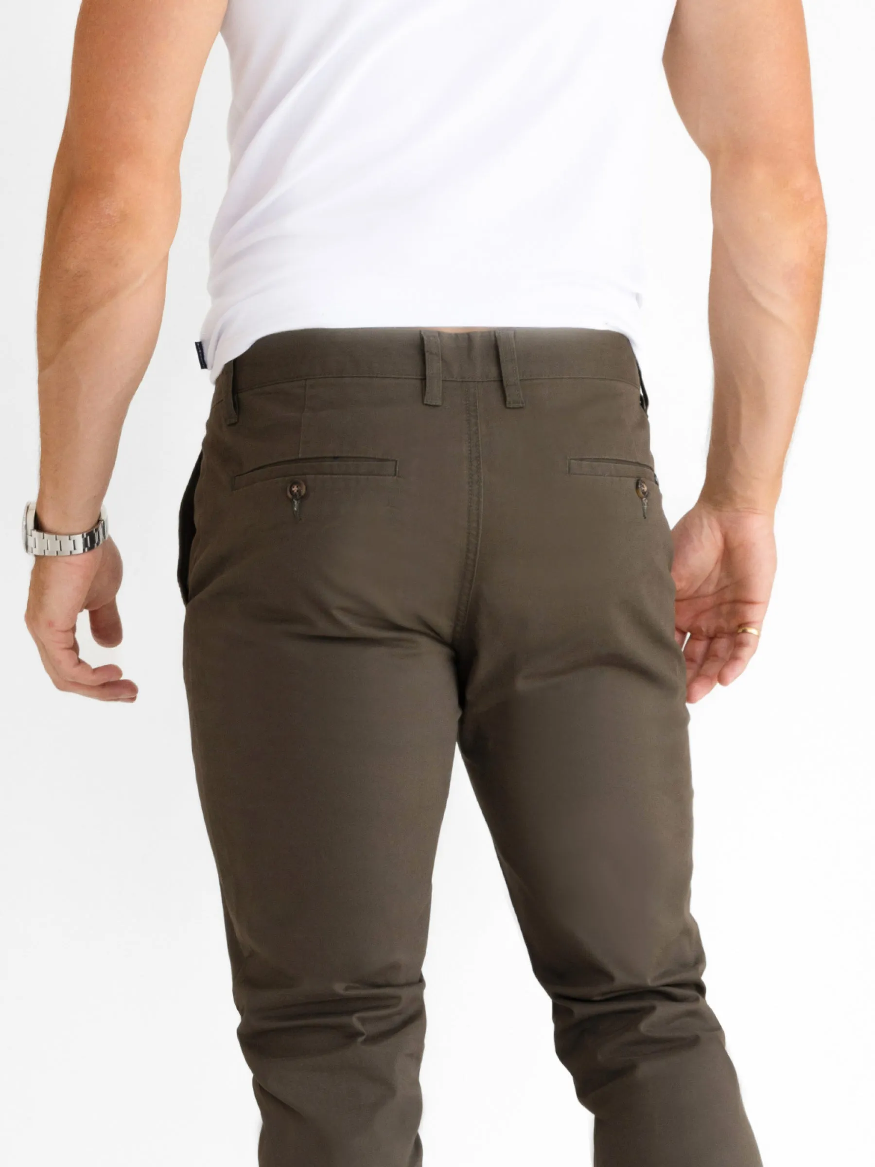 Stretch Chinos - Khaki sold by Blakely product image thumbnail 4