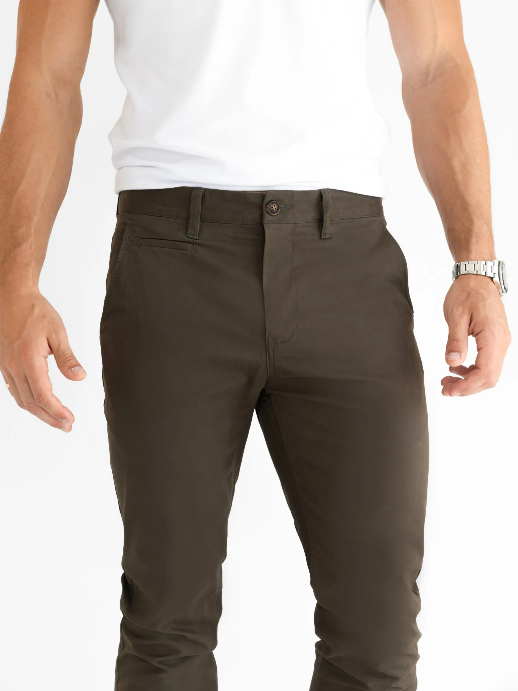 Stretch Chinos - Khaki sold by Blakely product image thumbnail 3