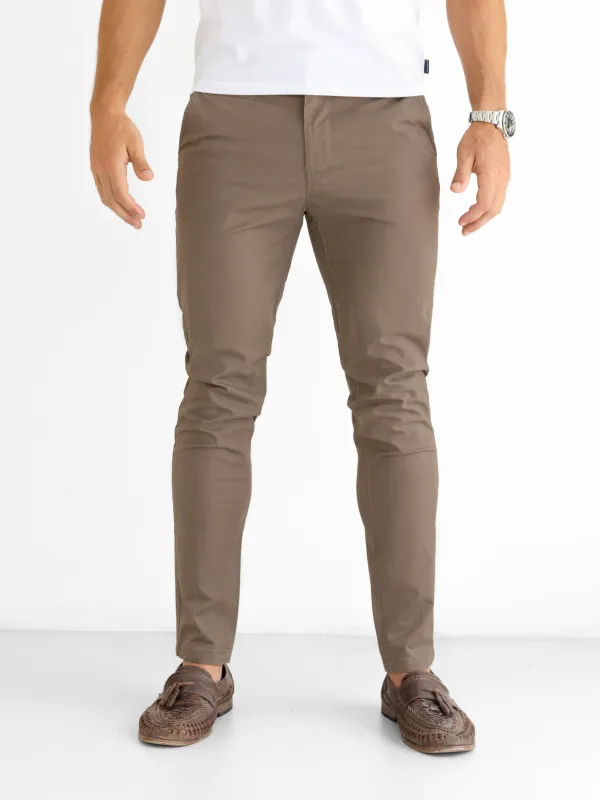 Stretch Chinos - Brown made by Blakely