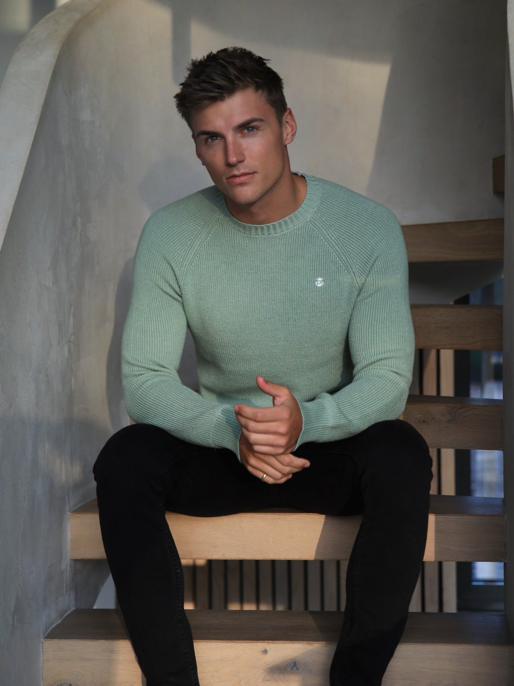 Olton Knit Jumper - Sage Green sold by Blakely product image thumbnail 2