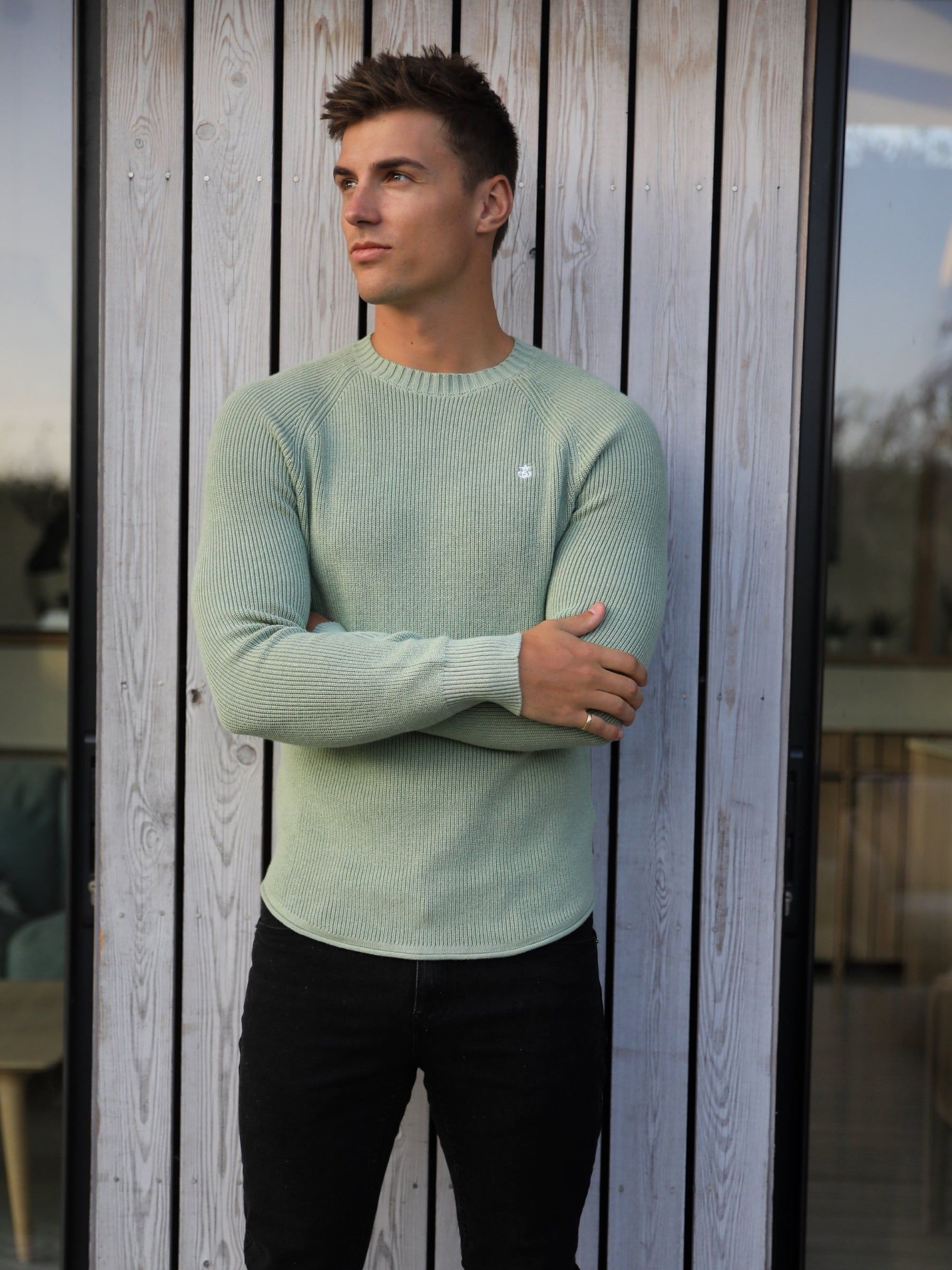 Olton Knit Jumper - Sage Green sold by Blakely