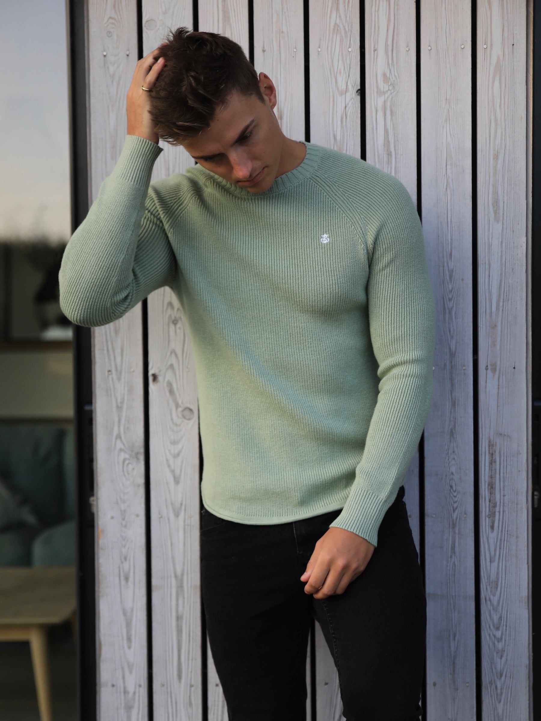 Olton Knit Jumper - Sage Green sold by Blakely product image thumbnail 5