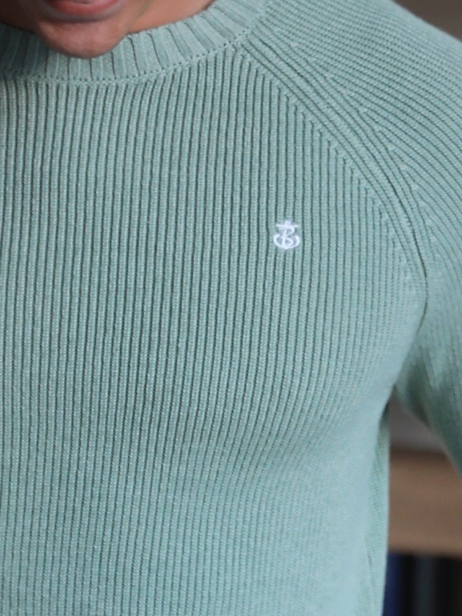 Olton Knit Jumper - Sage Green sold by Blakely product image thumbnail 4