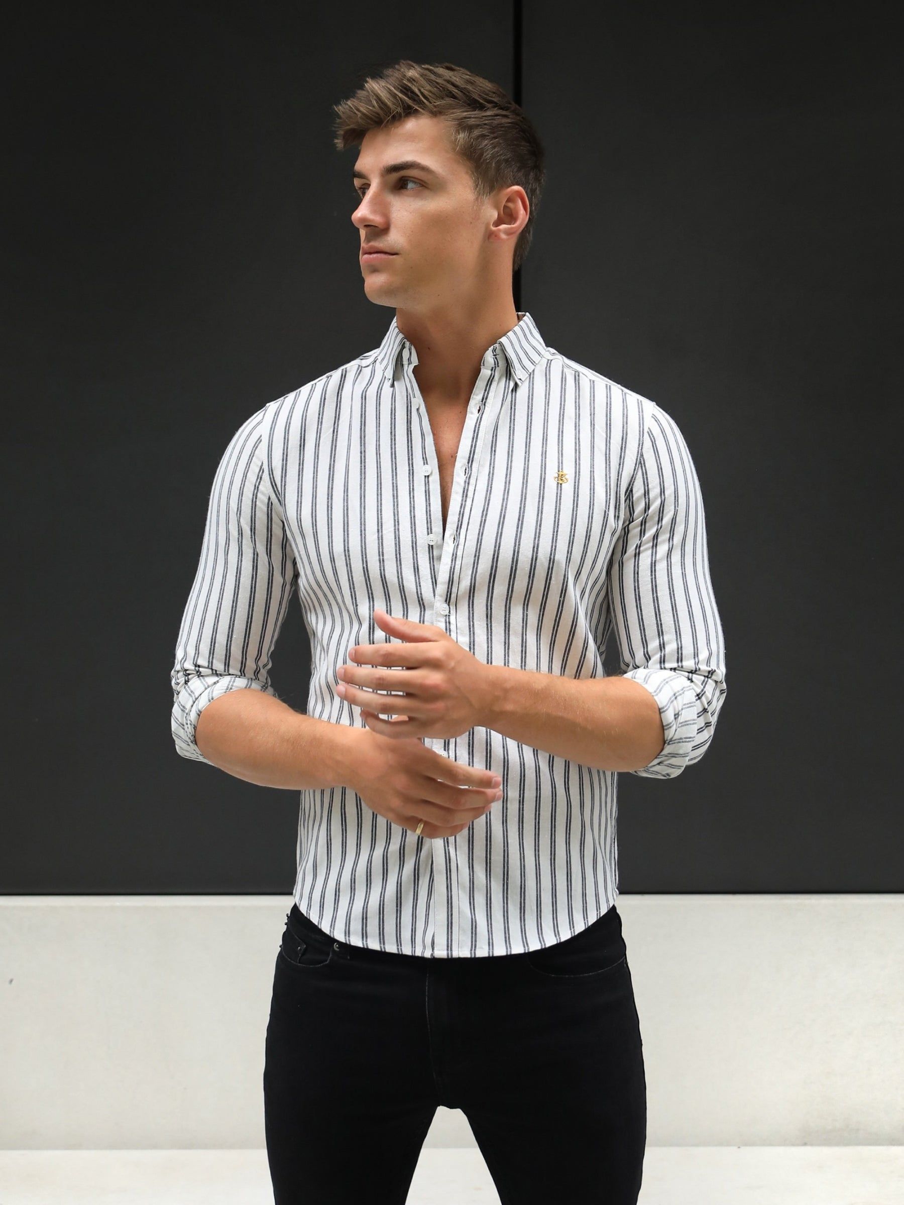 Savona Stripe Shirt - White sold by Blakely product image thumbnail 3