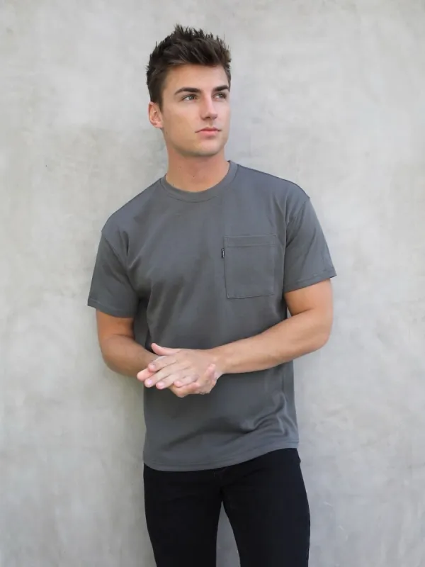 Relaxed Pocket T-Shirt - Charcoal sold by Blakely