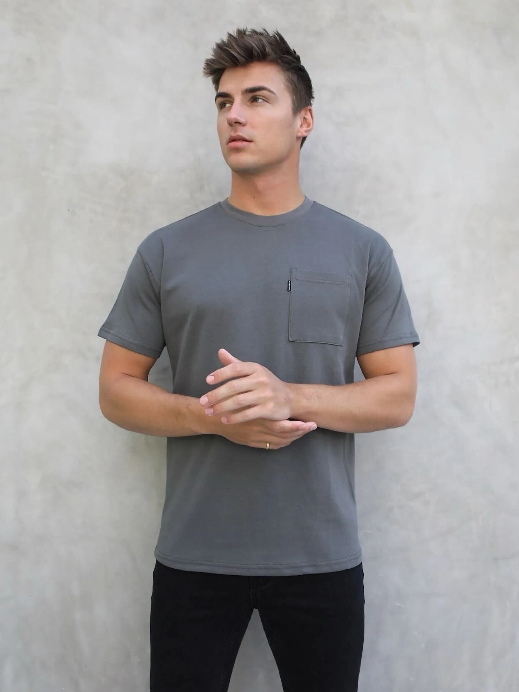 Relaxed Pocket T-Shirt - Charcoal sold by Blakely product image thumbnail 2