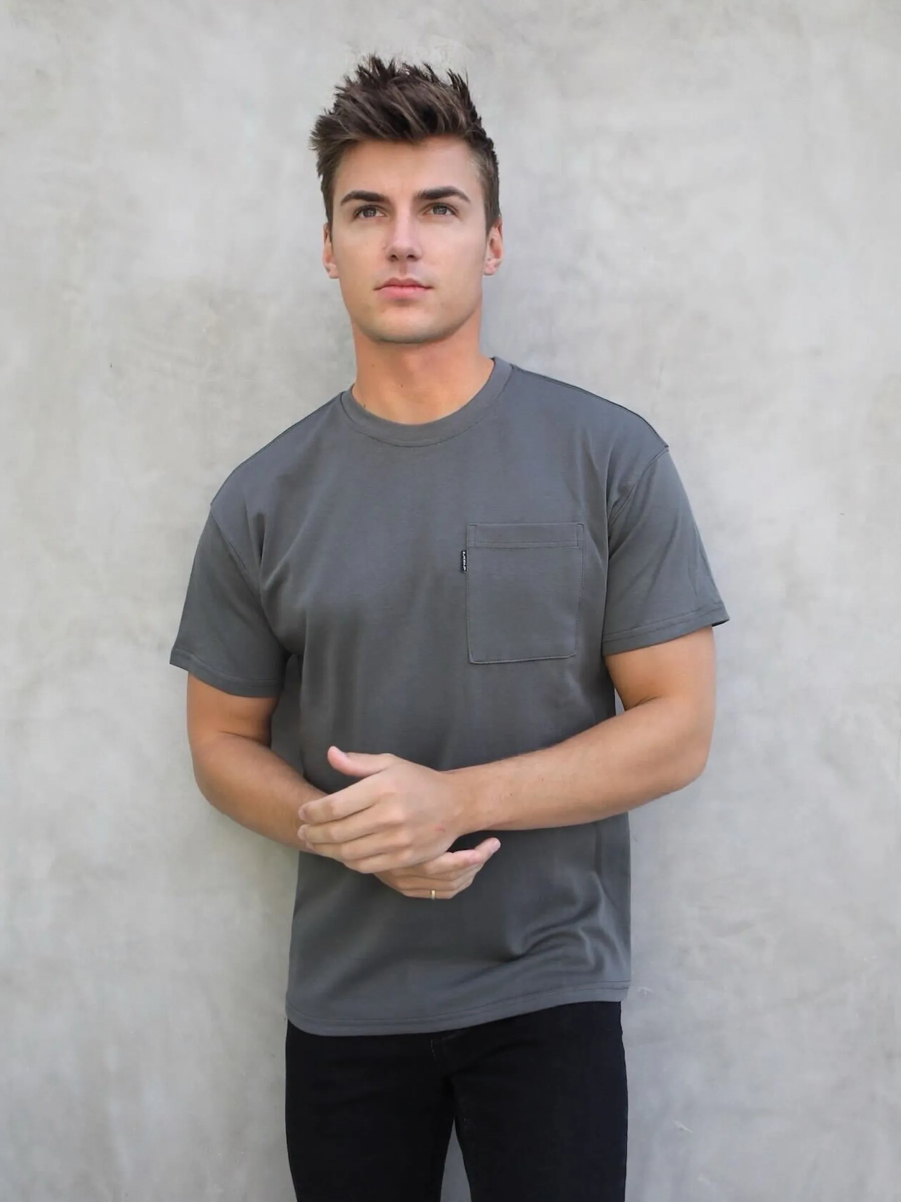 Relaxed Pocket T-Shirt - Charcoal sold by Blakely product image thumbnail 4
