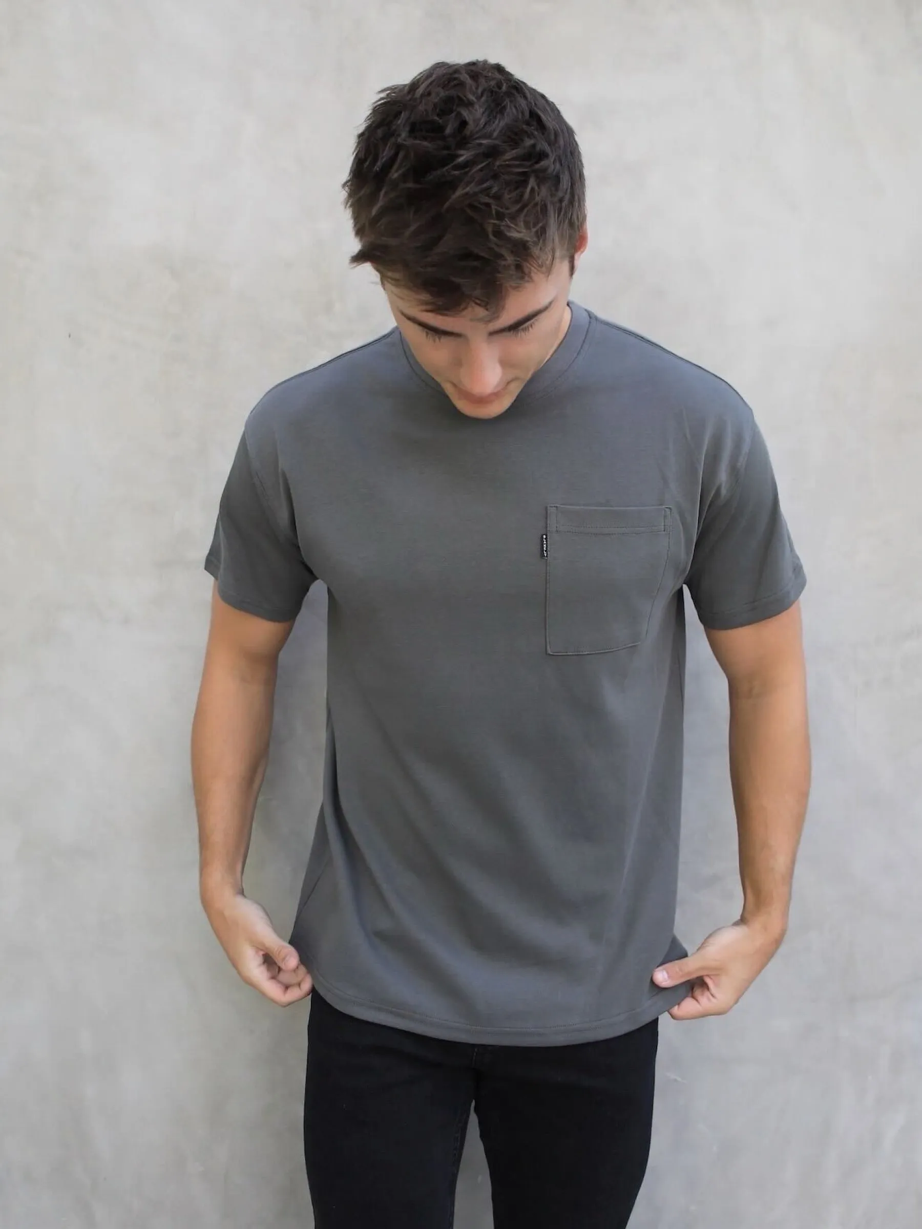 Relaxed Pocket T-Shirt - Charcoal sold by Blakely product image thumbnail 3