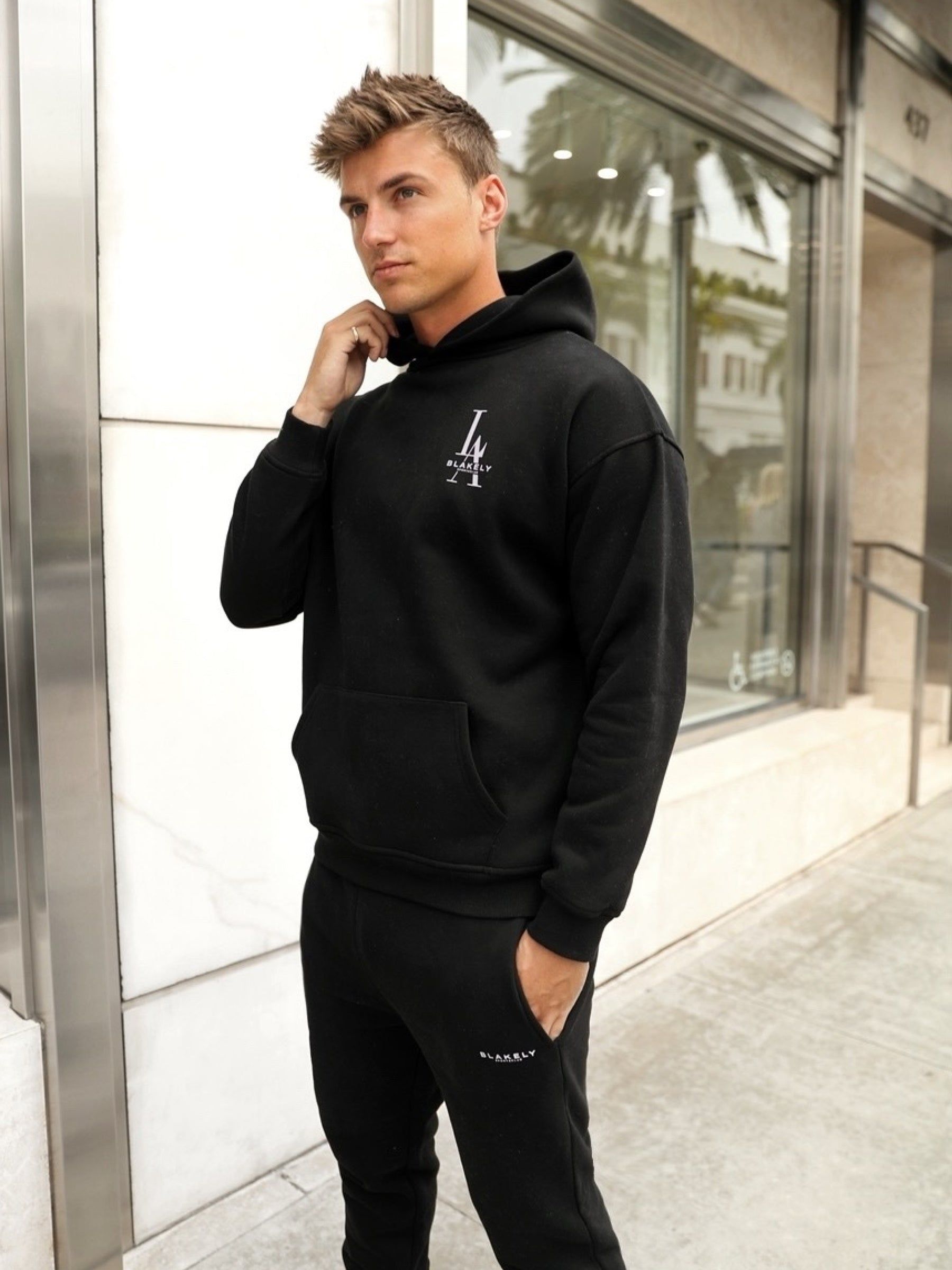 Sports Club Relaxed Hoodie - Black sold by Blakely product image thumbnail 4