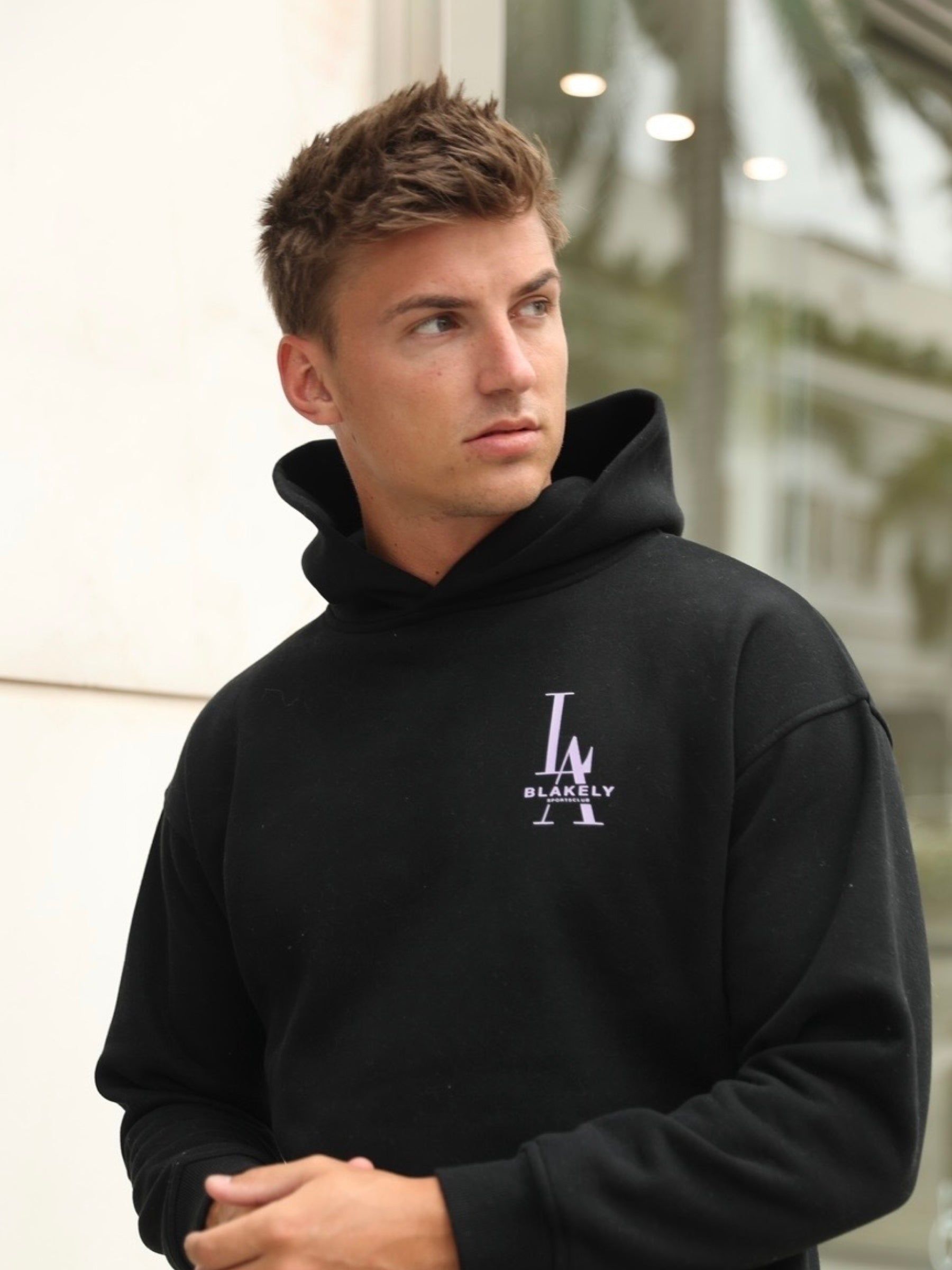 Sports Club Relaxed Hoodie - Black sold by Blakely product image thumbnail 5