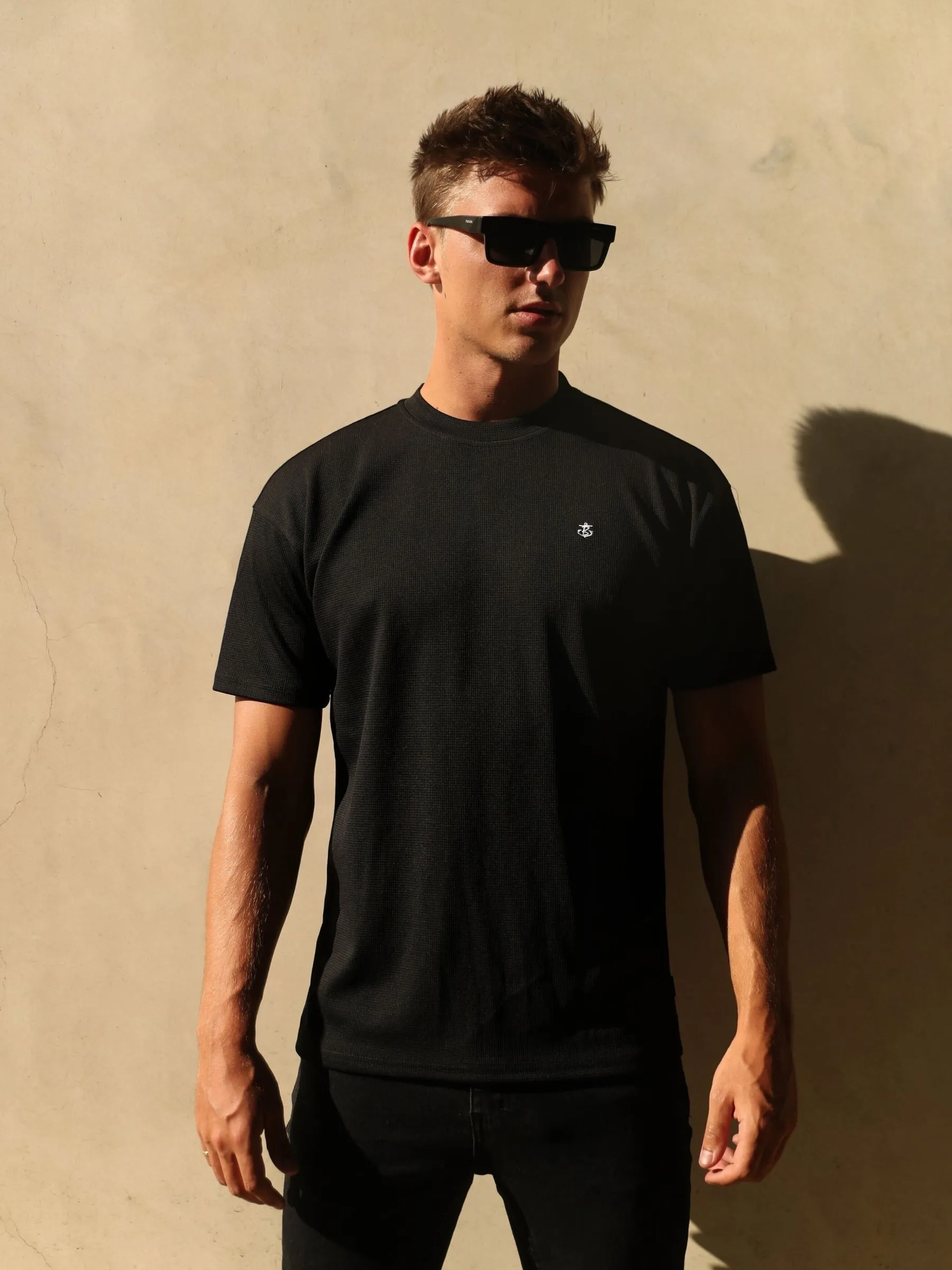Ceuta Textured Relaxed T-Shirt - Black sold by Blakely product image thumbnail 2