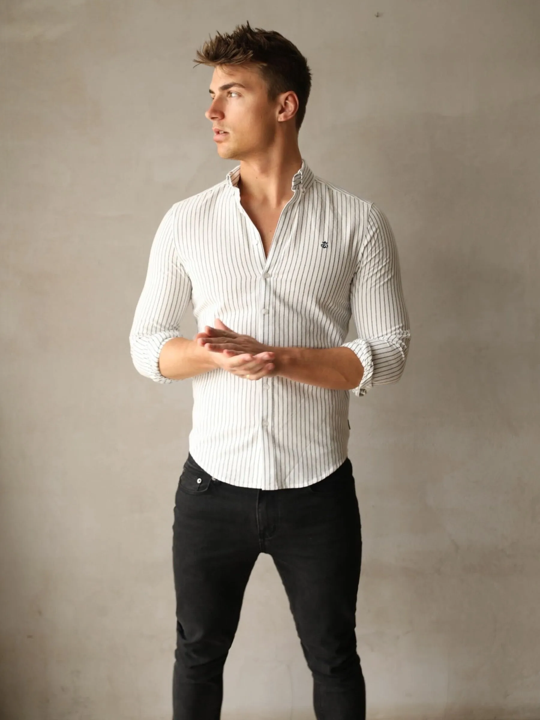 Modena Stripe Shirt - White sold by Blakely product image thumbnail 5