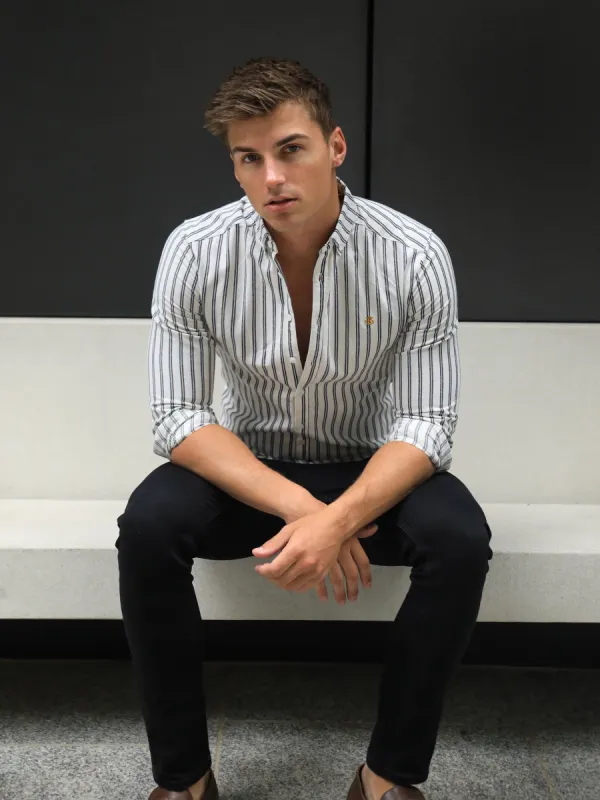 Savona Stripe Shirt - White sold by Blakely