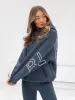 Outline Isabel Oversized Hoodie - Slate Blue sold by Blakely