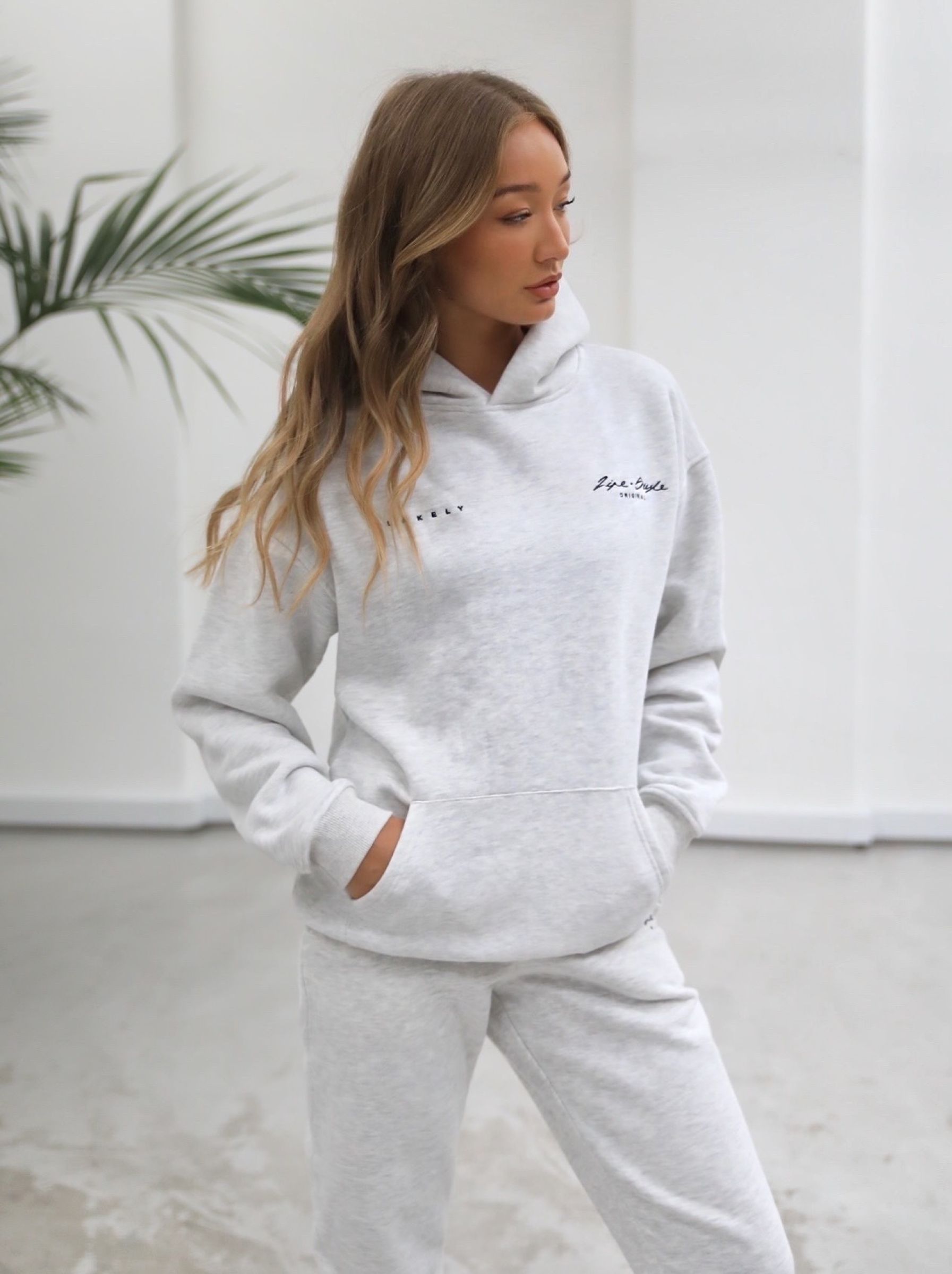 Life & Style Oversized Hoodie - Marl White sold by Blakely product image thumbnail 3