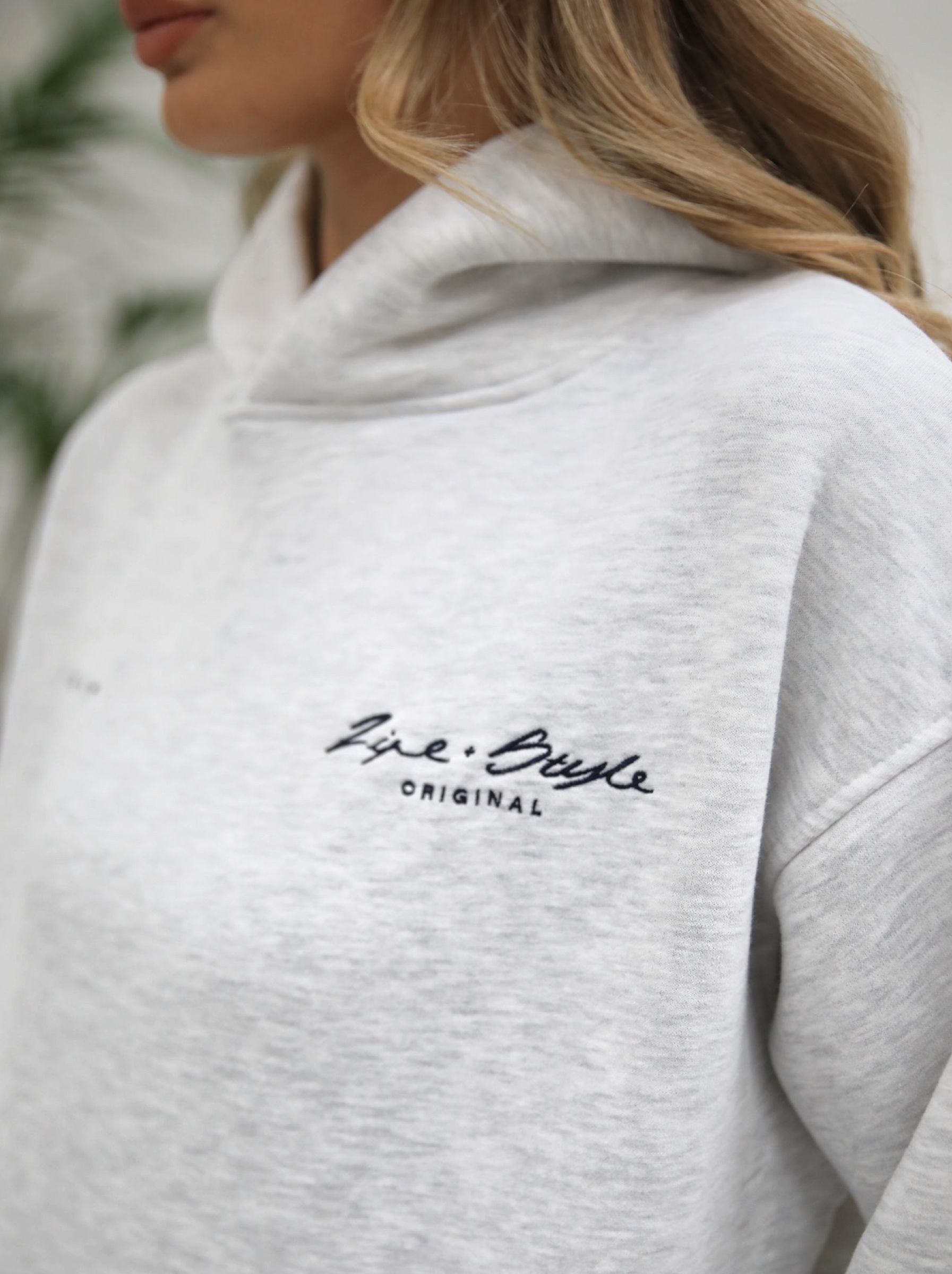 Life & Style Oversized Hoodie - Marl White sold by Blakely product image thumbnail 4