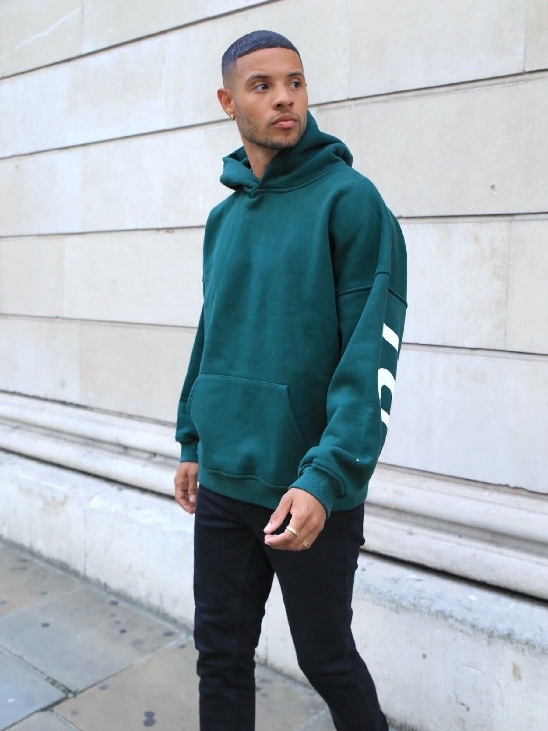 Idris Oversized Hoodie - Forest Green sold by Blakely product image thumbnail 3