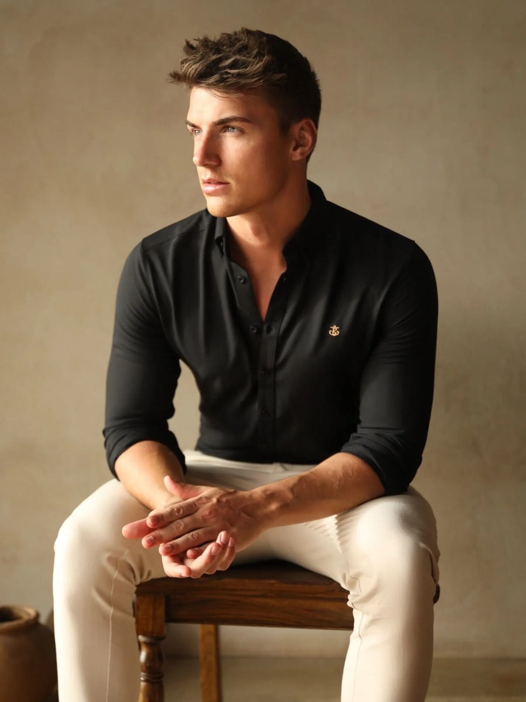 Farringdon Long Sleeve Shirt - Black sold by Blakely product image thumbnail 5