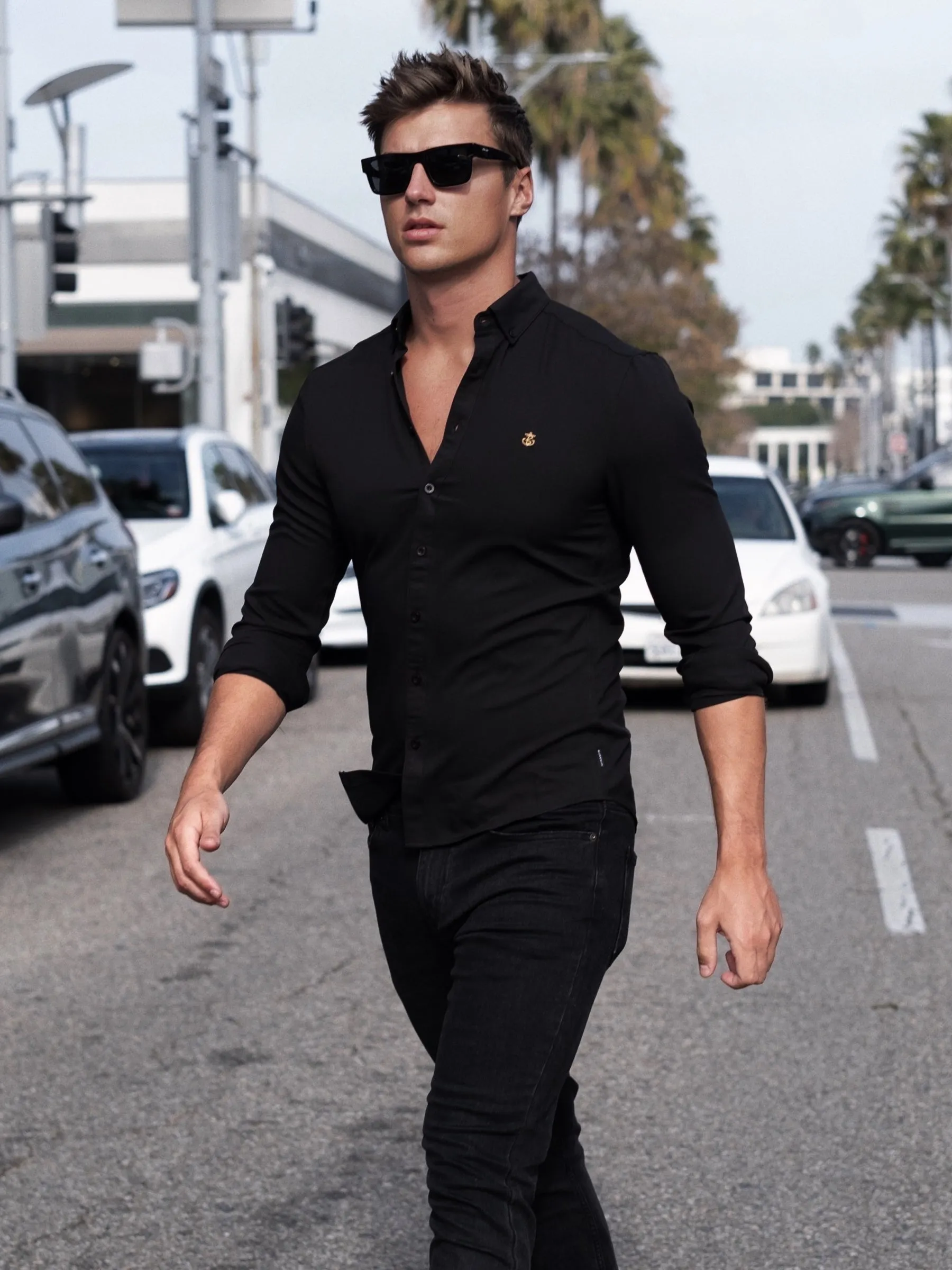 Farringdon Long Sleeve Shirt - Black sold by Blakely product image thumbnail 4