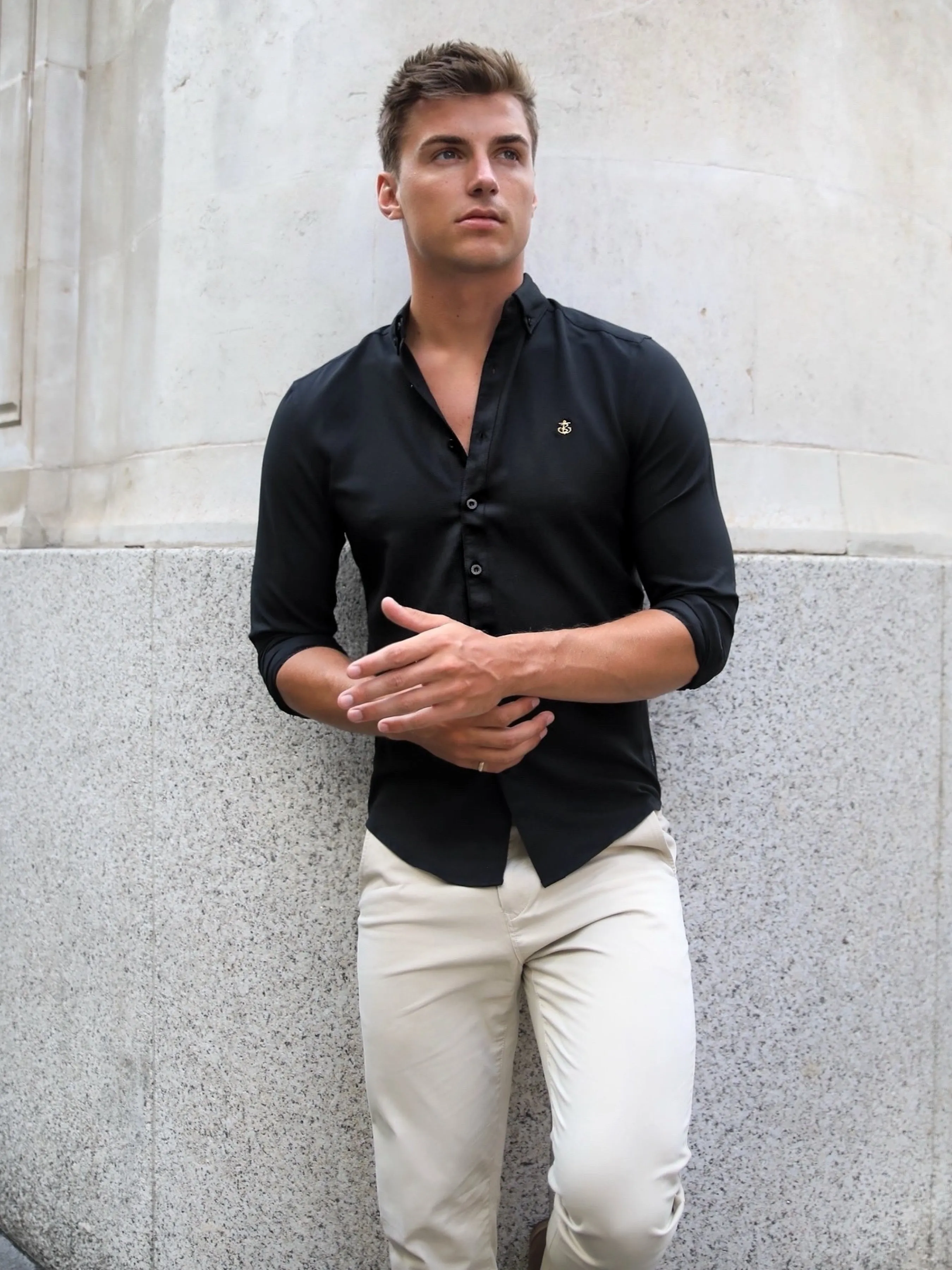 Farringdon Long Sleeve Shirt - Black sold by Blakely product image thumbnail 3