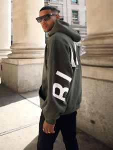 Idris Oversized Hoodie - Khaki Green sold by Blakely