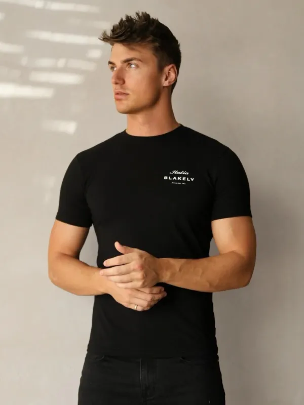 Italia T-Shirt - Black sold by Blakely