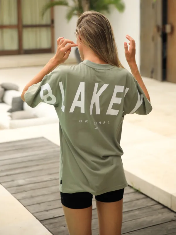 Isabel Oversized T-Shirt - Olive sold by Blakely