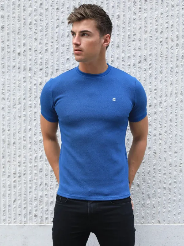Toulon Textured T-Shirt - Blue sold by Blakely