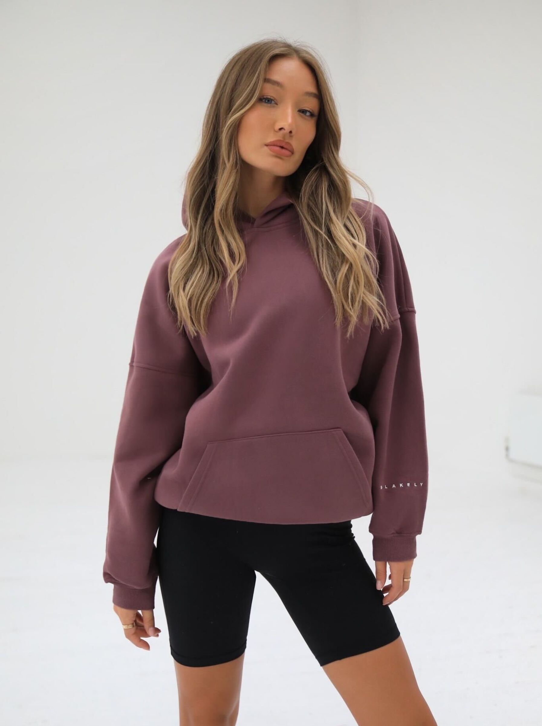 Life & Style Isabel Oversized Hoodie - Burgundy sold by Blakely product image thumbnail 2