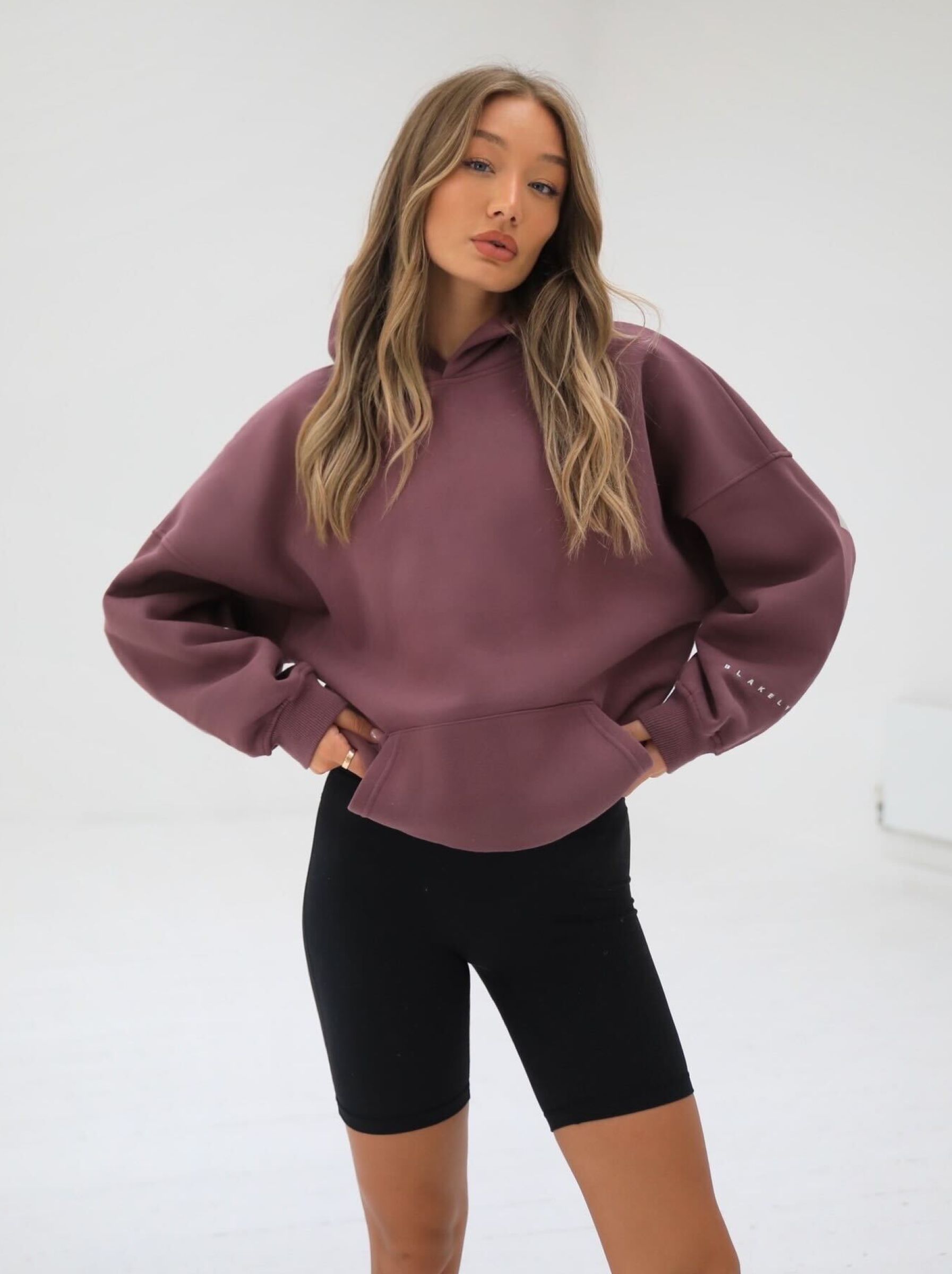 Life & Style Isabel Oversized Hoodie - Burgundy sold by Blakely product image thumbnail 4