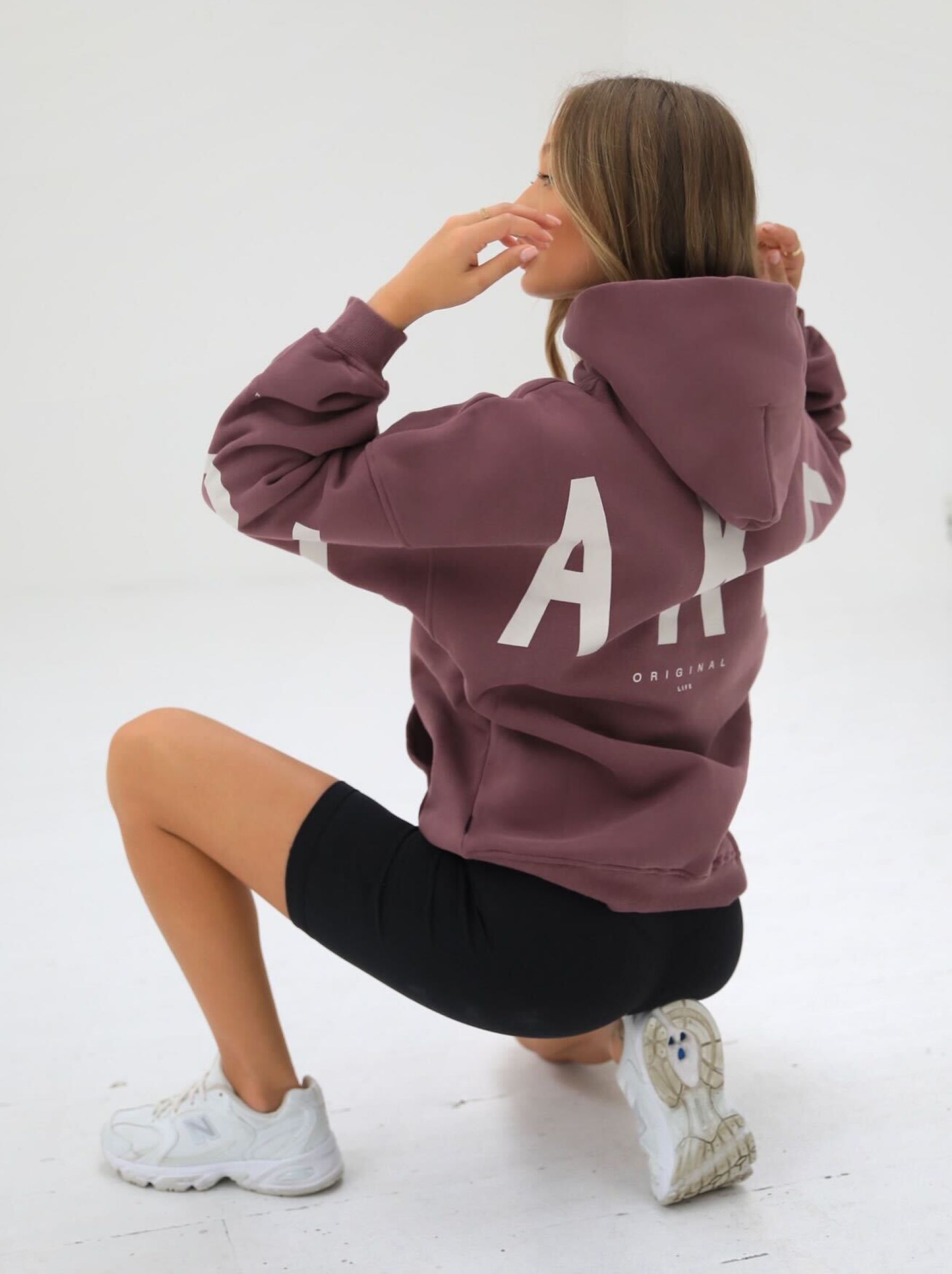 Life & Style Isabel Oversized Hoodie - Burgundy sold by Blakely product image thumbnail 5