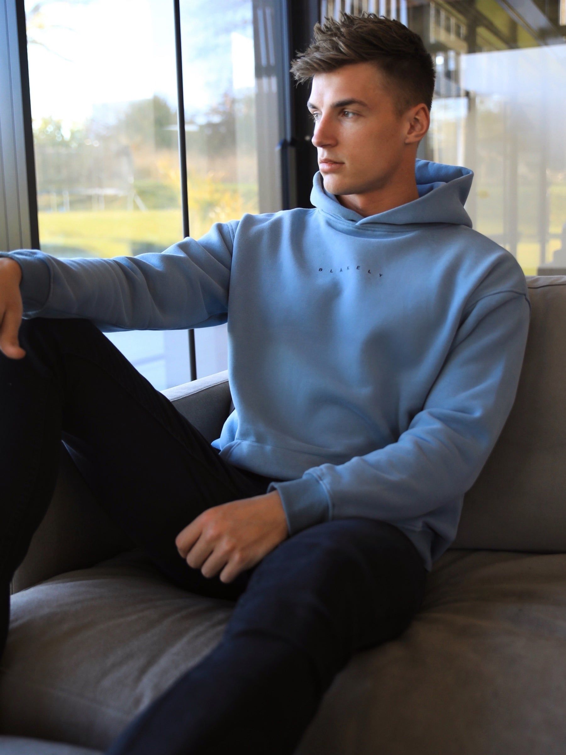 Cologne Oversized Hoodie - Blue sold by Blakely product image thumbnail 4