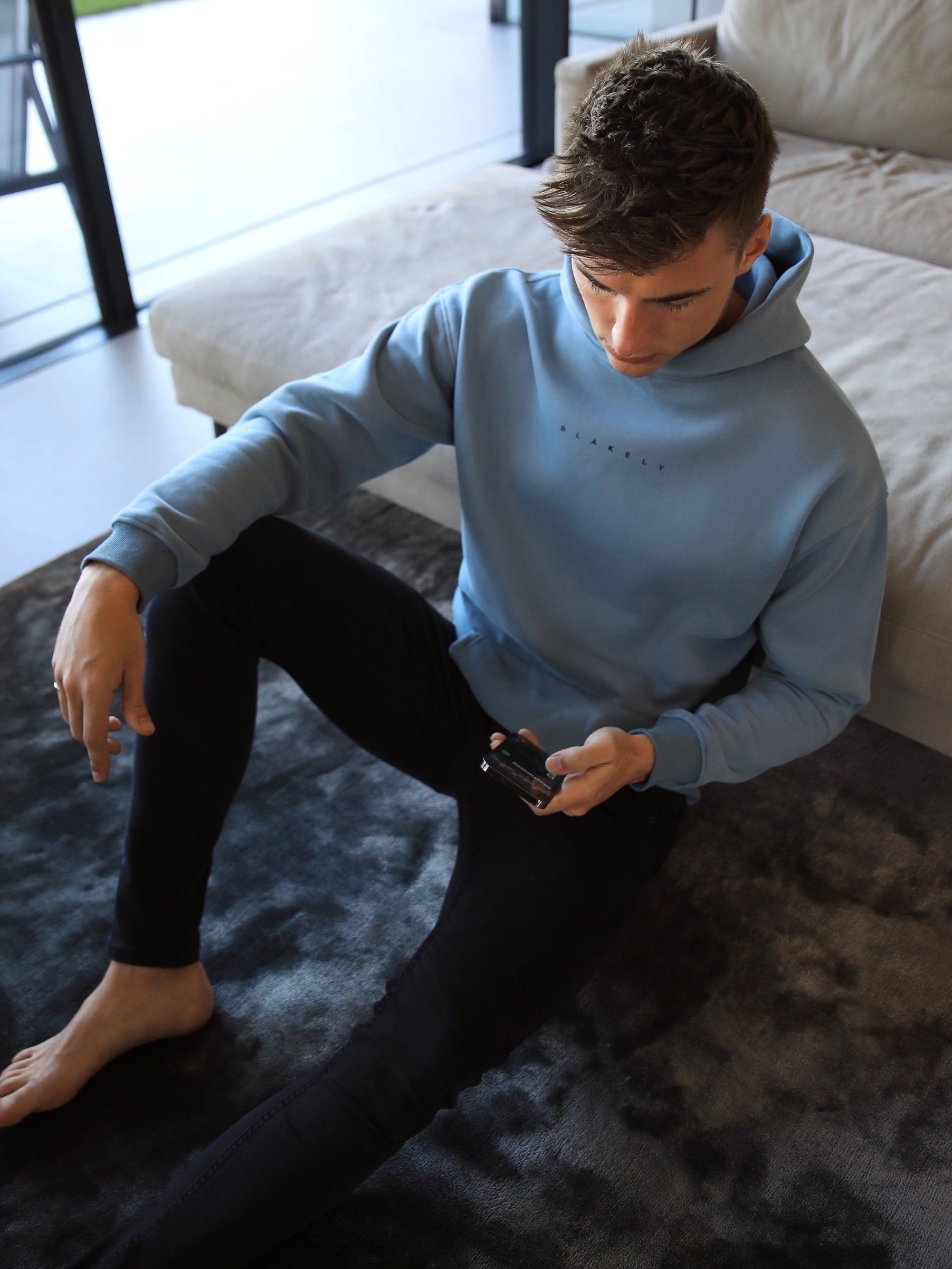 Cologne Oversized Hoodie - Blue sold by Blakely product image thumbnail 2