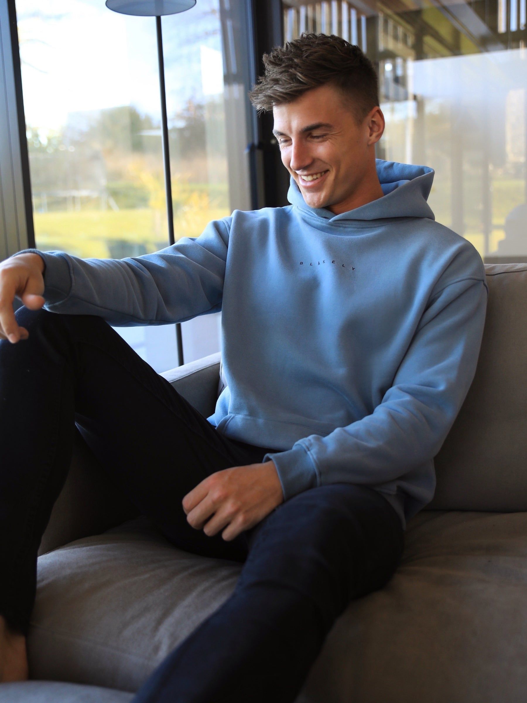 Cologne Oversized Hoodie - Blue sold by Blakely product image thumbnail 5