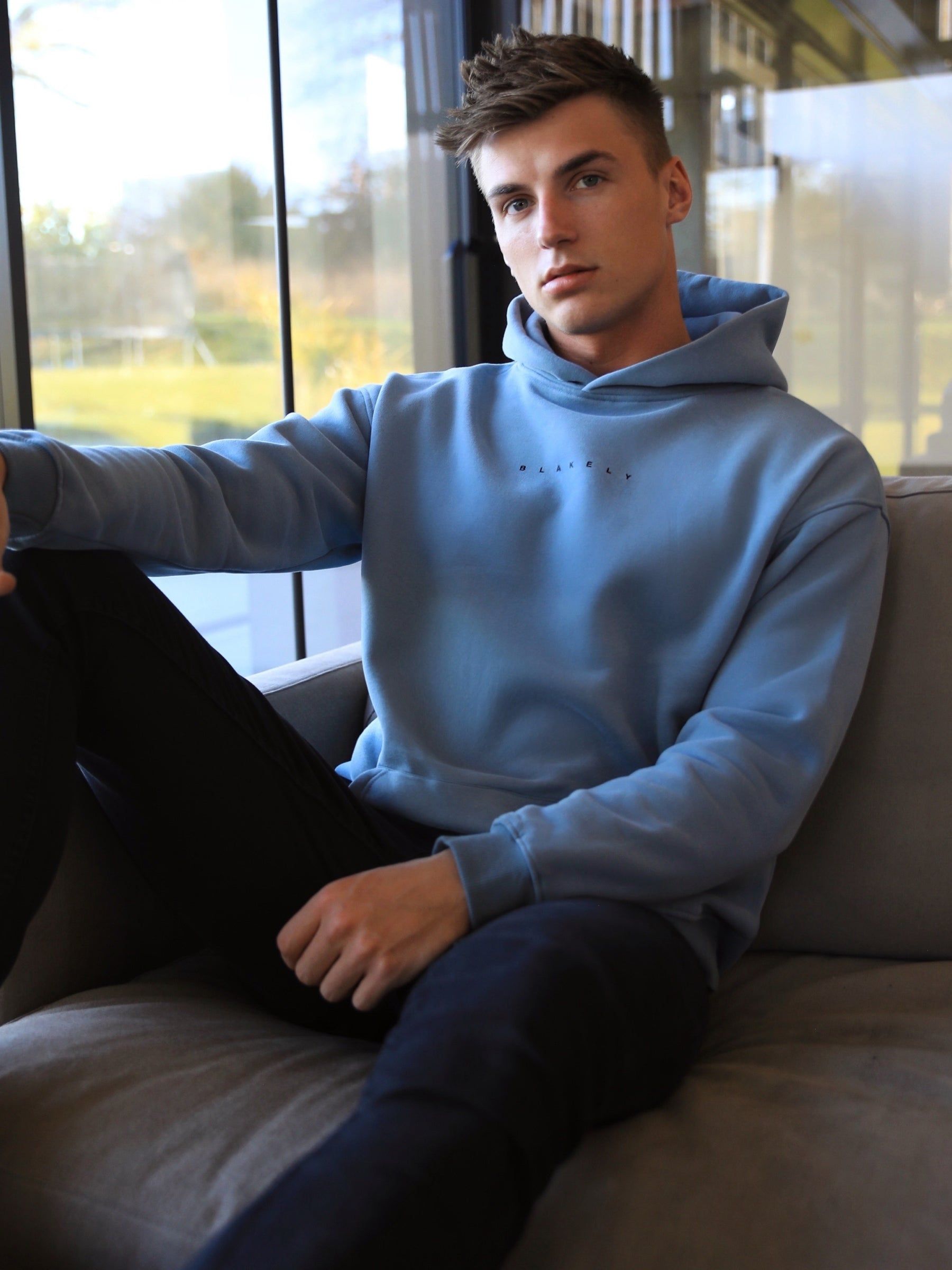 Cologne Oversized Hoodie - Blue sold by Blakely product image thumbnail 3