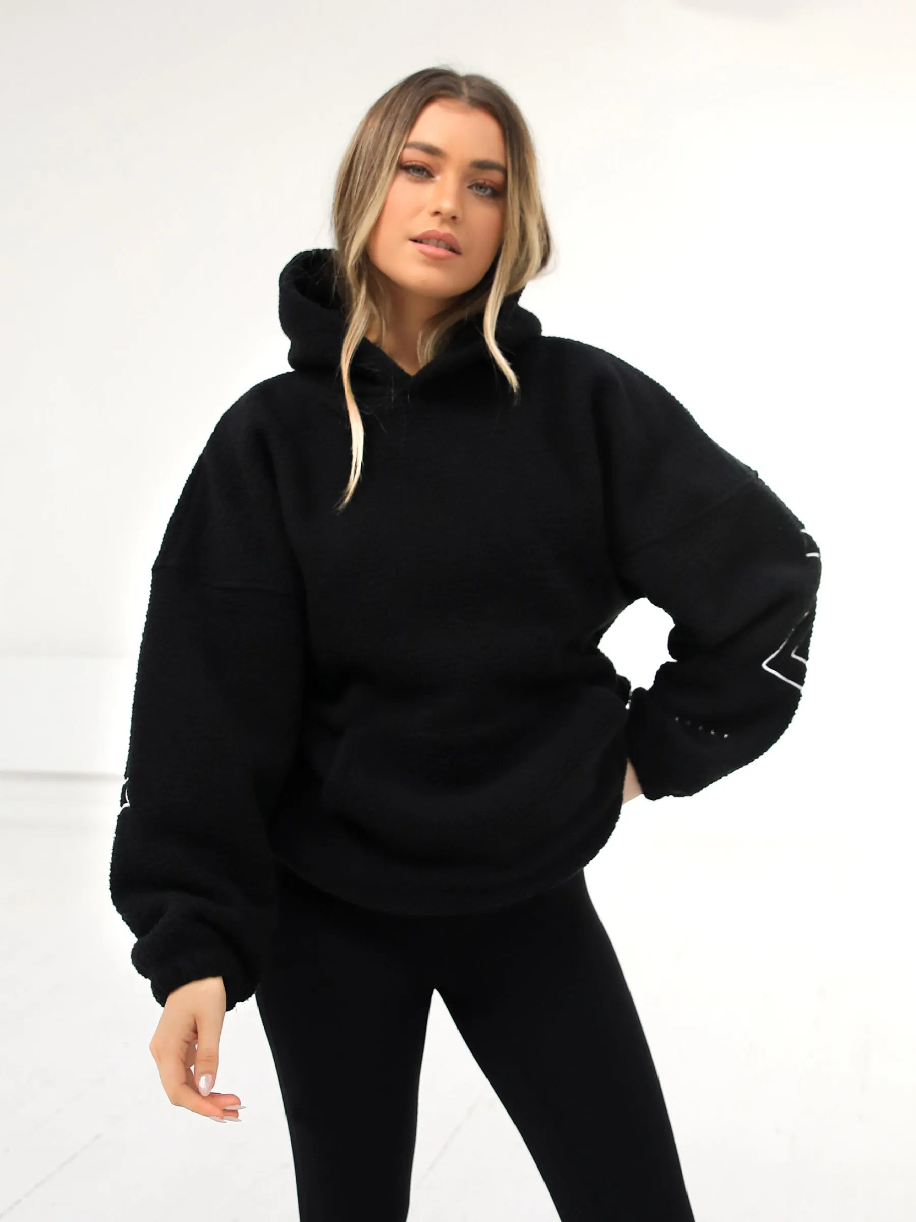 Borg Isabel Oversized Hoodie - Black sold by Blakely product image thumbnail 2