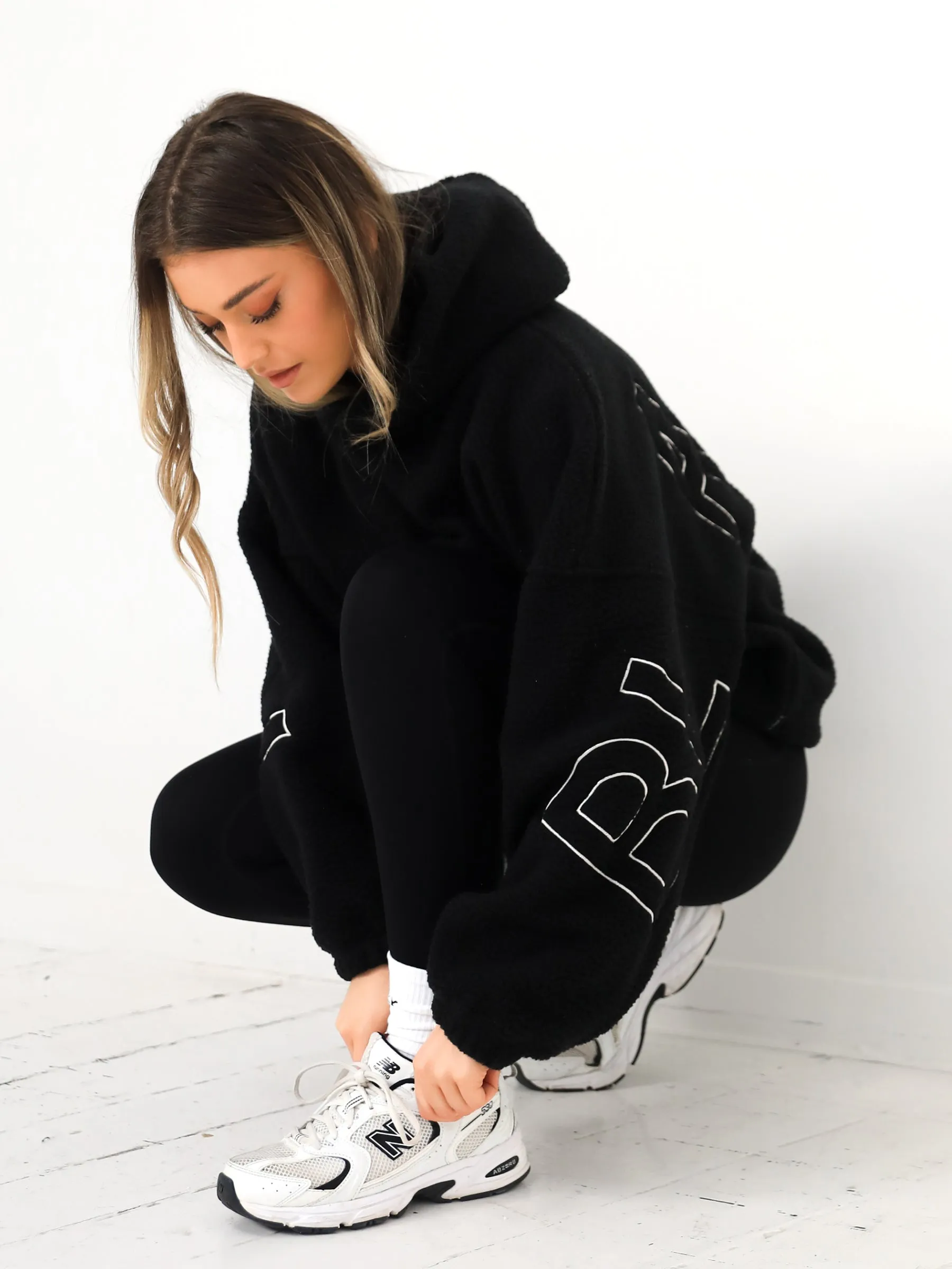 Borg Isabel Oversized Hoodie - Black sold by Blakely product image thumbnail 5